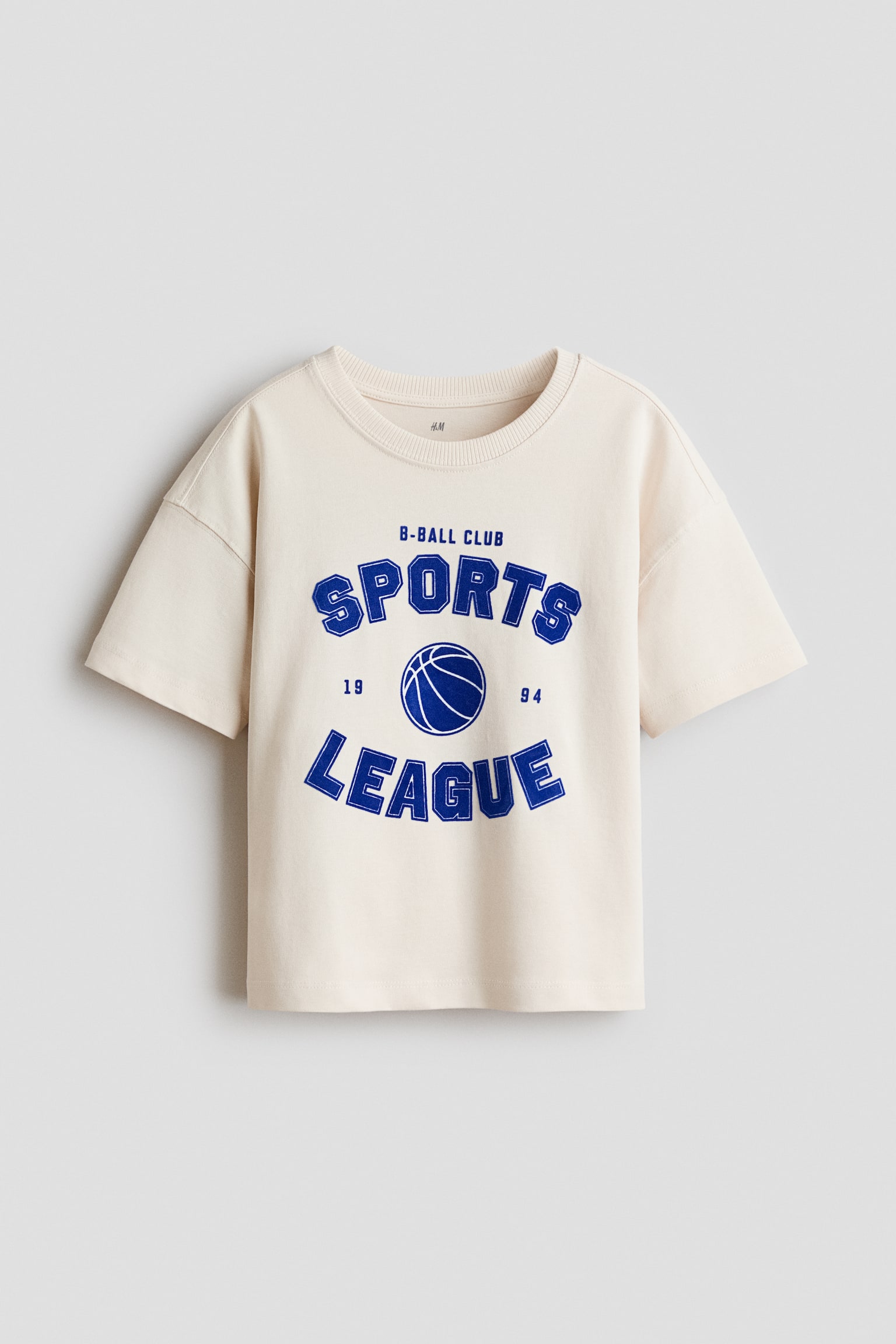 Oversized Printed Cotton T-Shirt - Ivory/Sports League/Pale yellow/Sardines/Cream/NYC