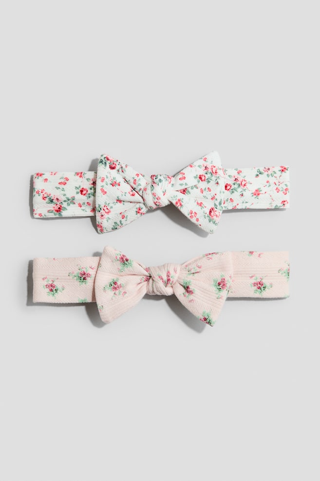 2-Pack Floral-Print Hairbands - Light pink/floral - 1