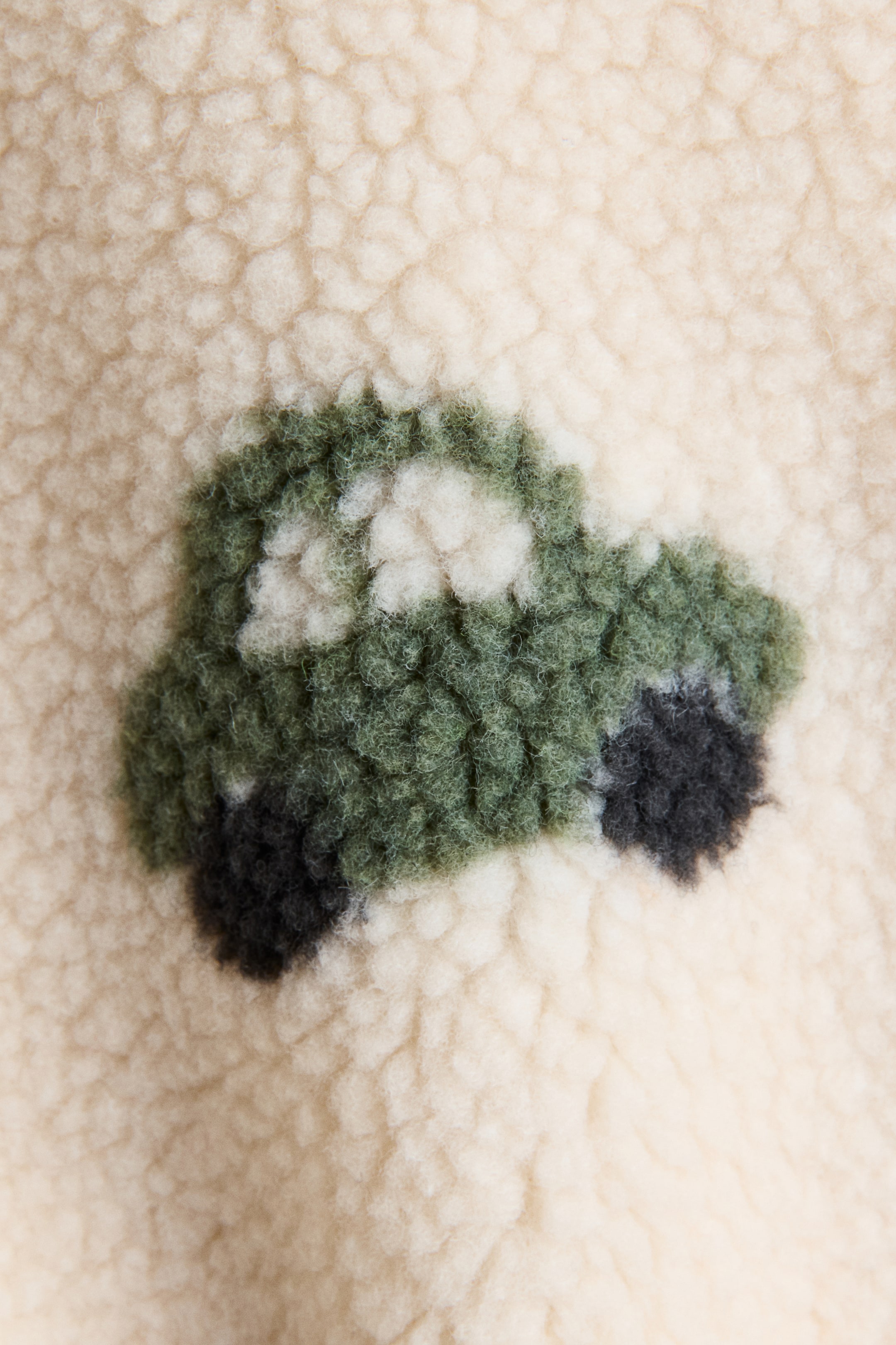 Printed Teddy Fleece Jacket