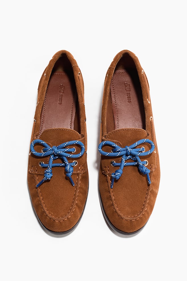 Chaussures de pont en cuir - Marron/Marron foncé - 1