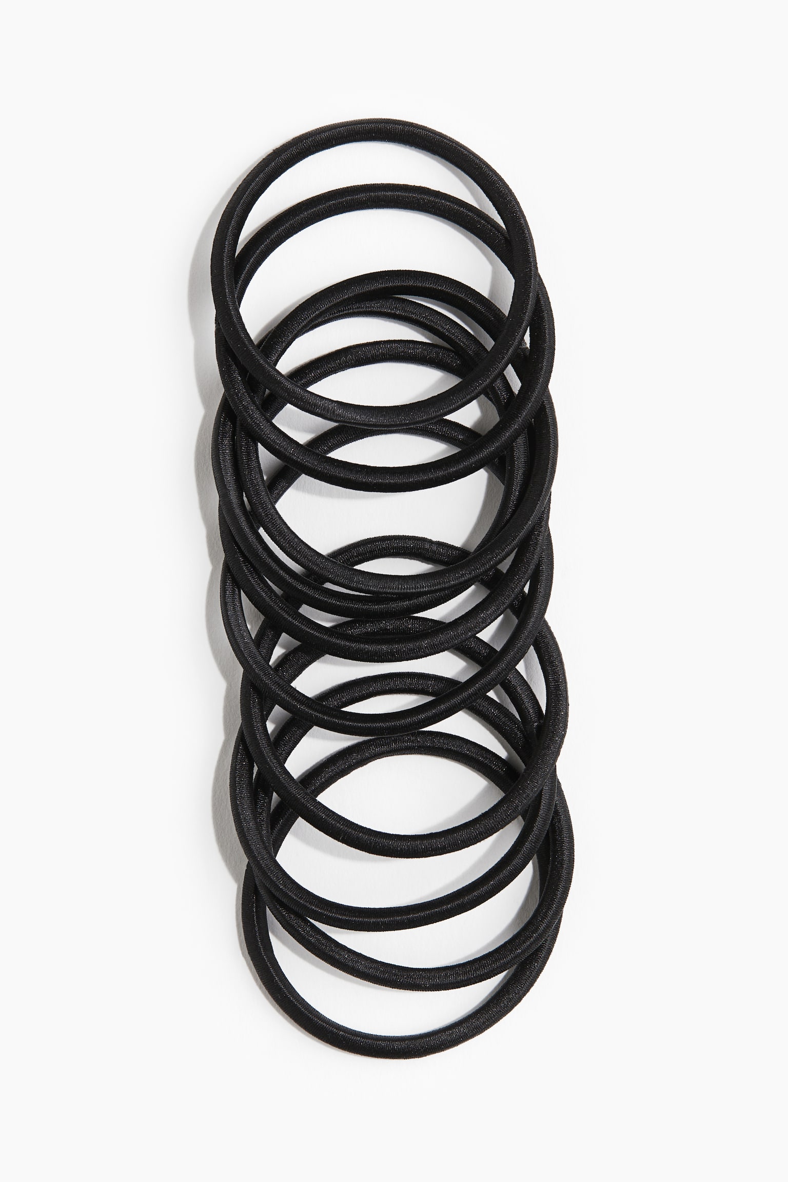 10-pack large hair elastics - Black - 2