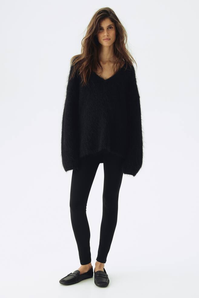 MAMA 2-pack jersey leggings - Black/Dark grey/Black - 2