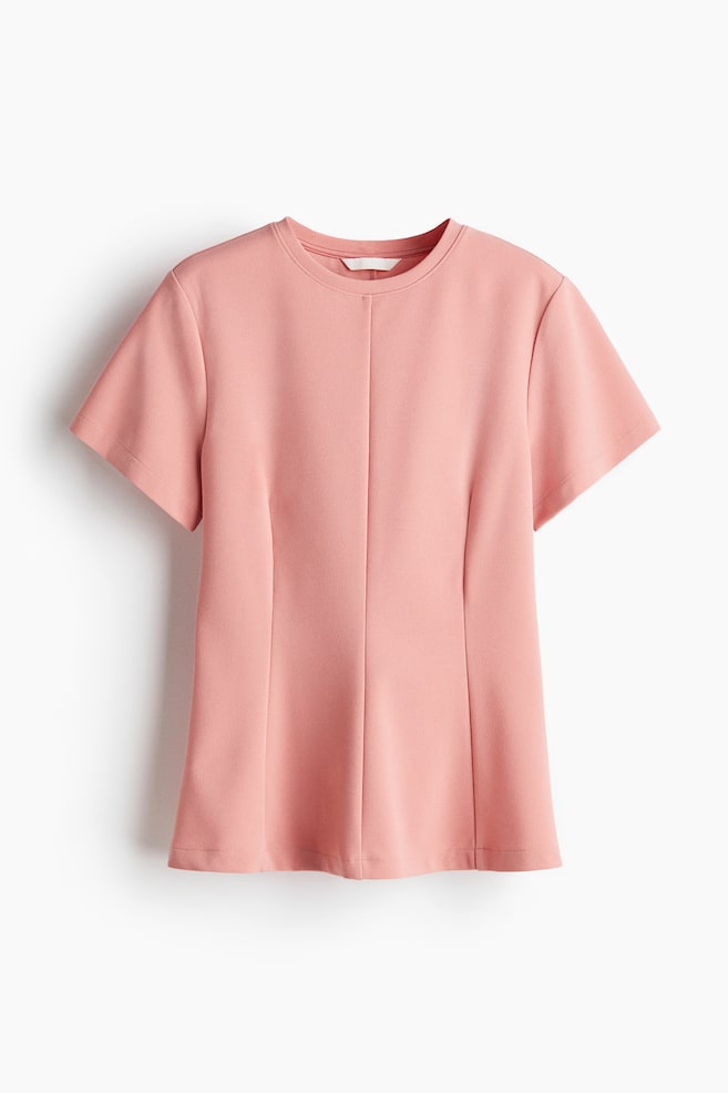 Waisted top - Dusty pink/Burgundy/Pale yellow/Navy blue - 1