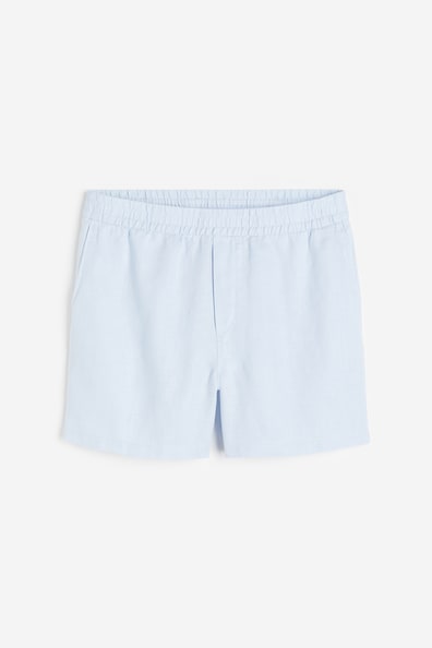 Regular Fit Linen shorts - Regular waist - Short - Light blue - Men | H ...