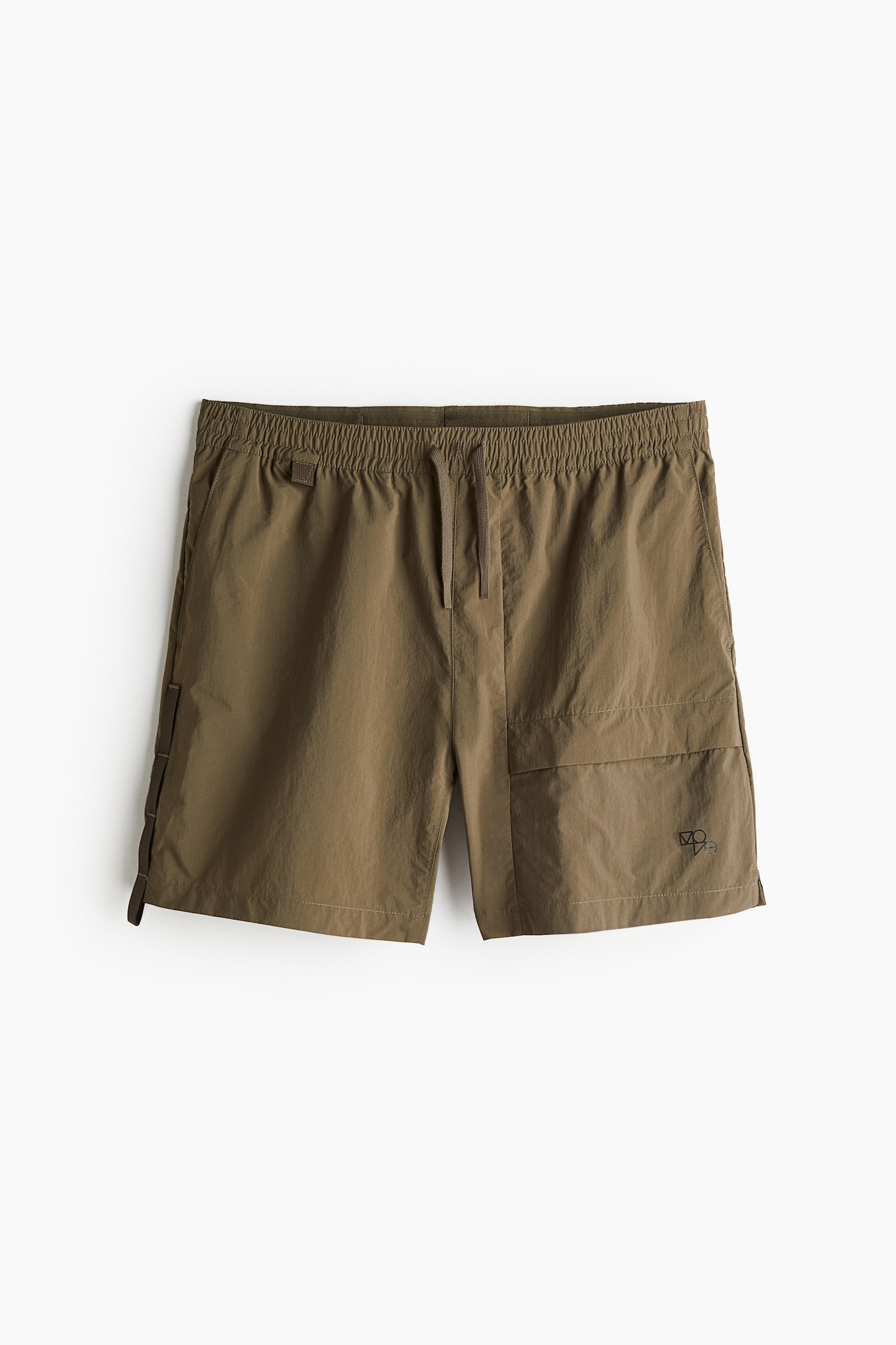 Short lightweight sports shorts - Khaki green/Black - 2