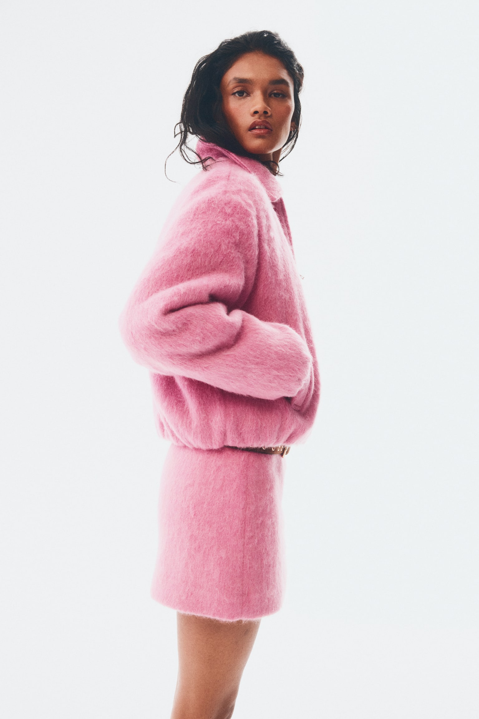 Minirock aus Wollmix - Rosa - 5