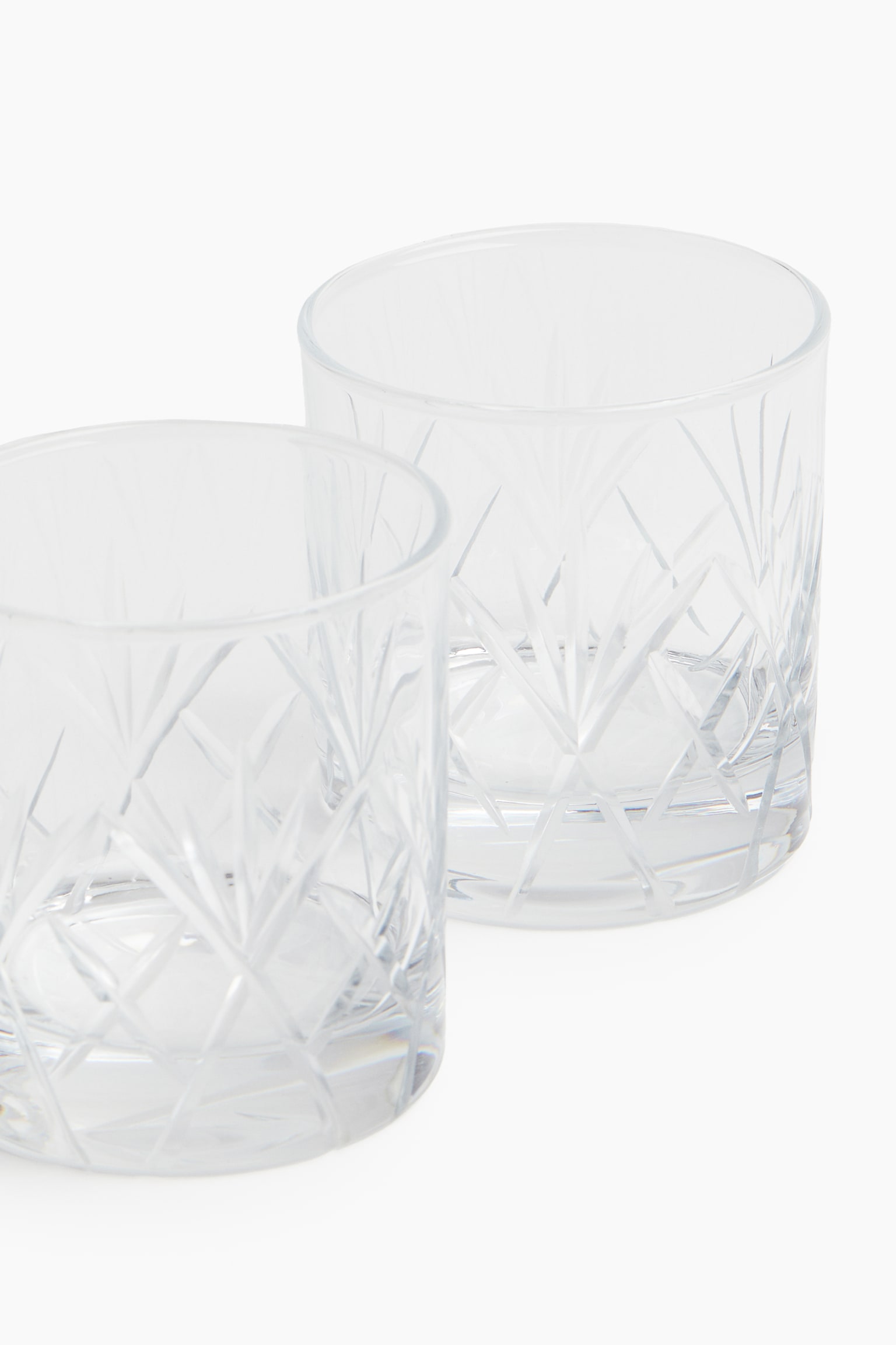 Lot de 2 verres à eau - Verre transparent - 2