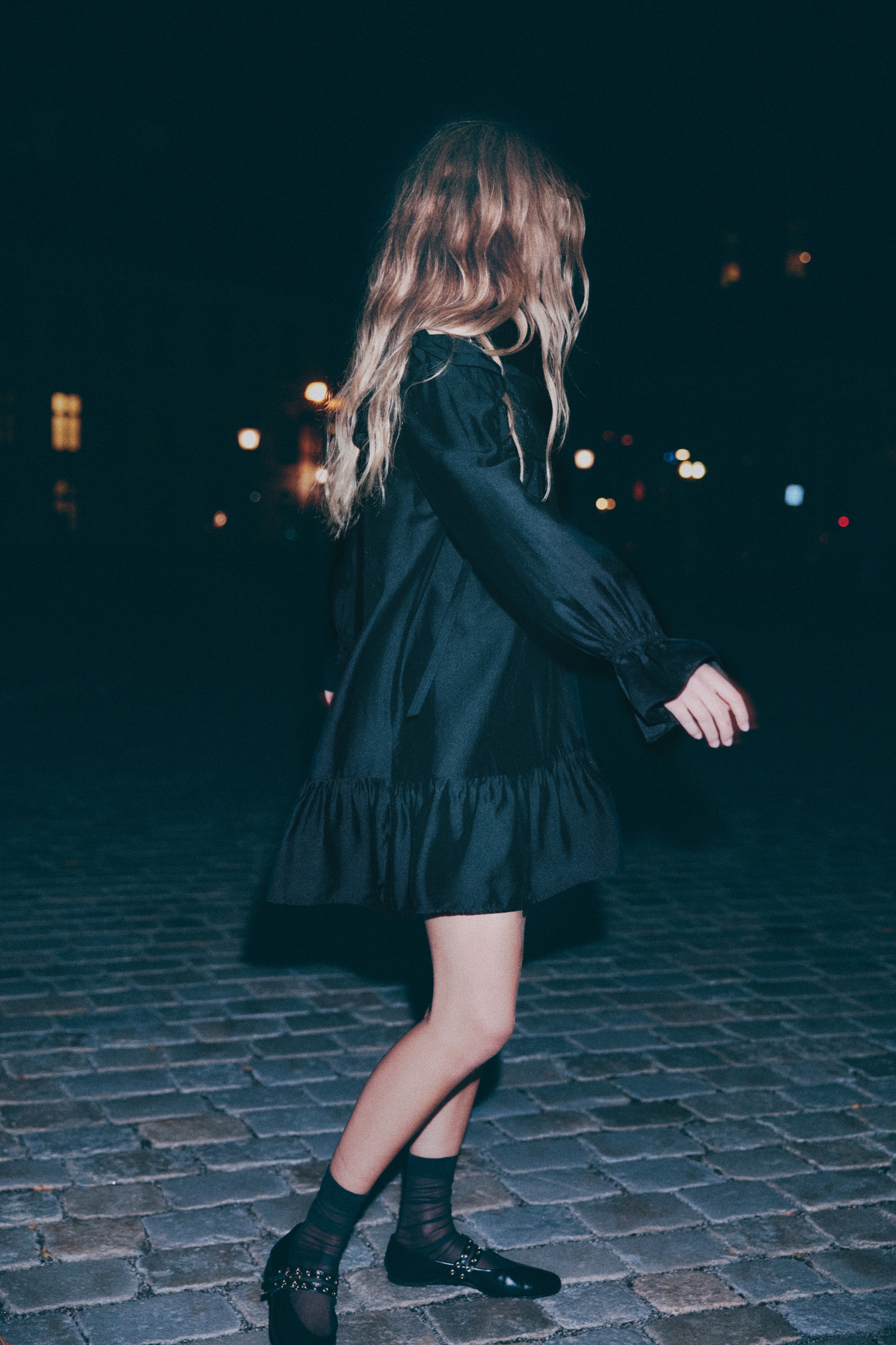 Frill-trimmed dress
