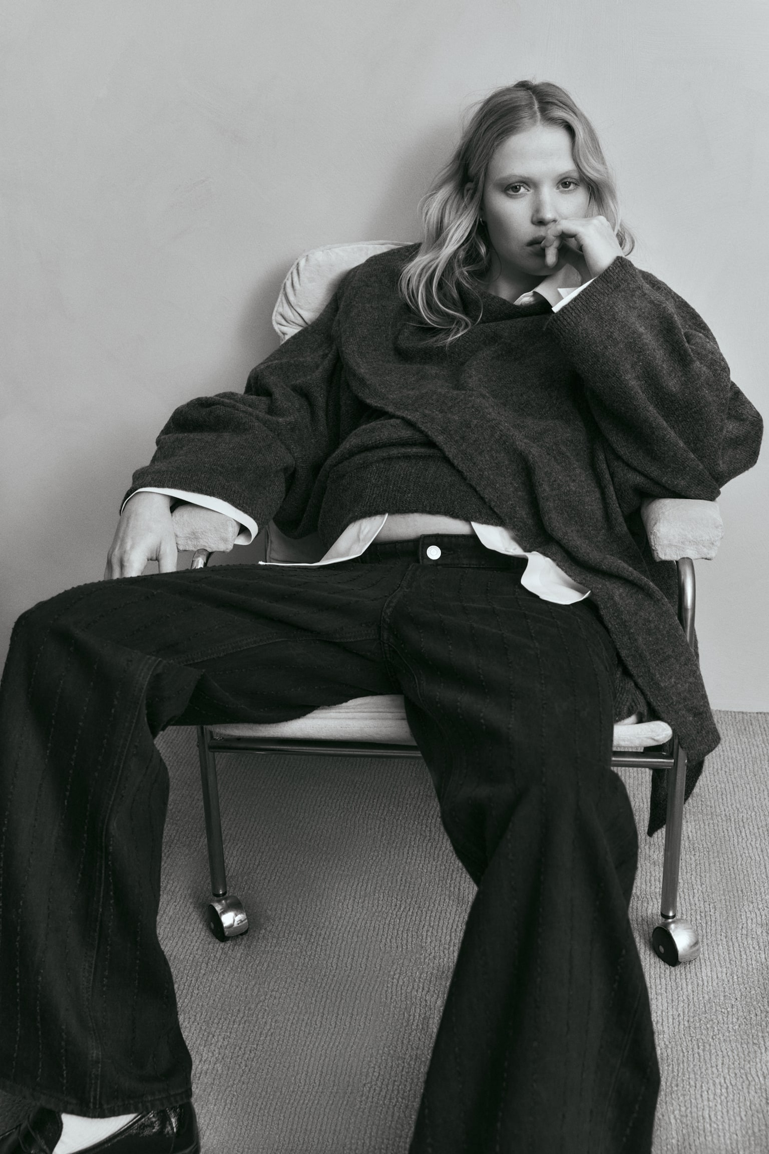 MAMA Before & After wide jeans - Koyu gri/Koyu kot mavisi - 3