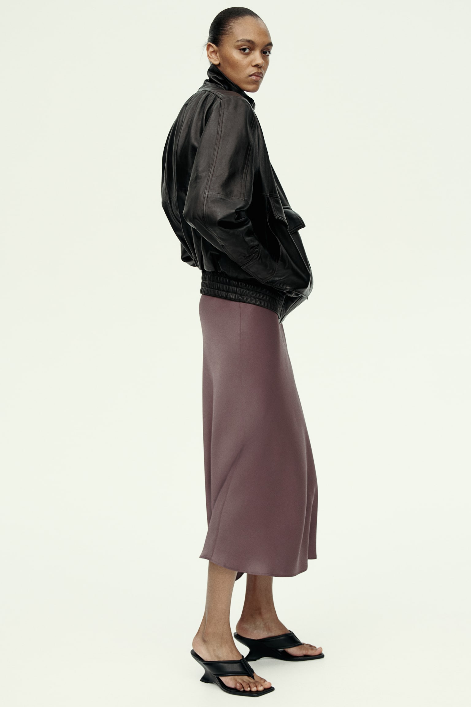 Midi skirt - Dark mauve/Light blue/Light beige/Cream/Leopard print/Black/Dark beige/Leopard print/Black/White floral/Brown/Snakeskin pattern/Light beige/Dark red/Light beige/Leopard print - 5