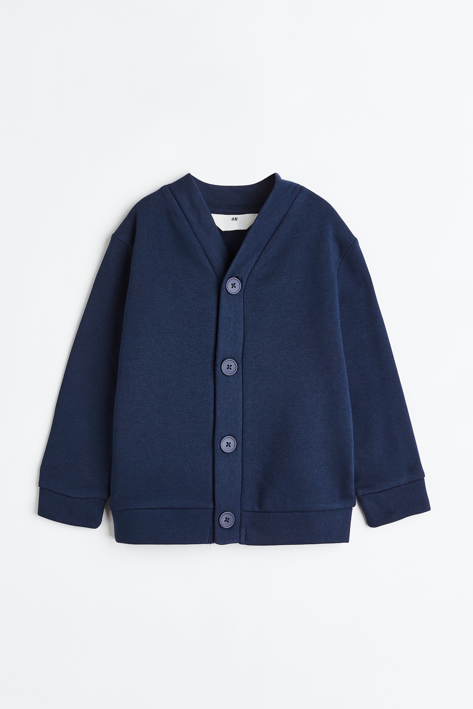 Sweatshirt cardigan - Navy blue - 1