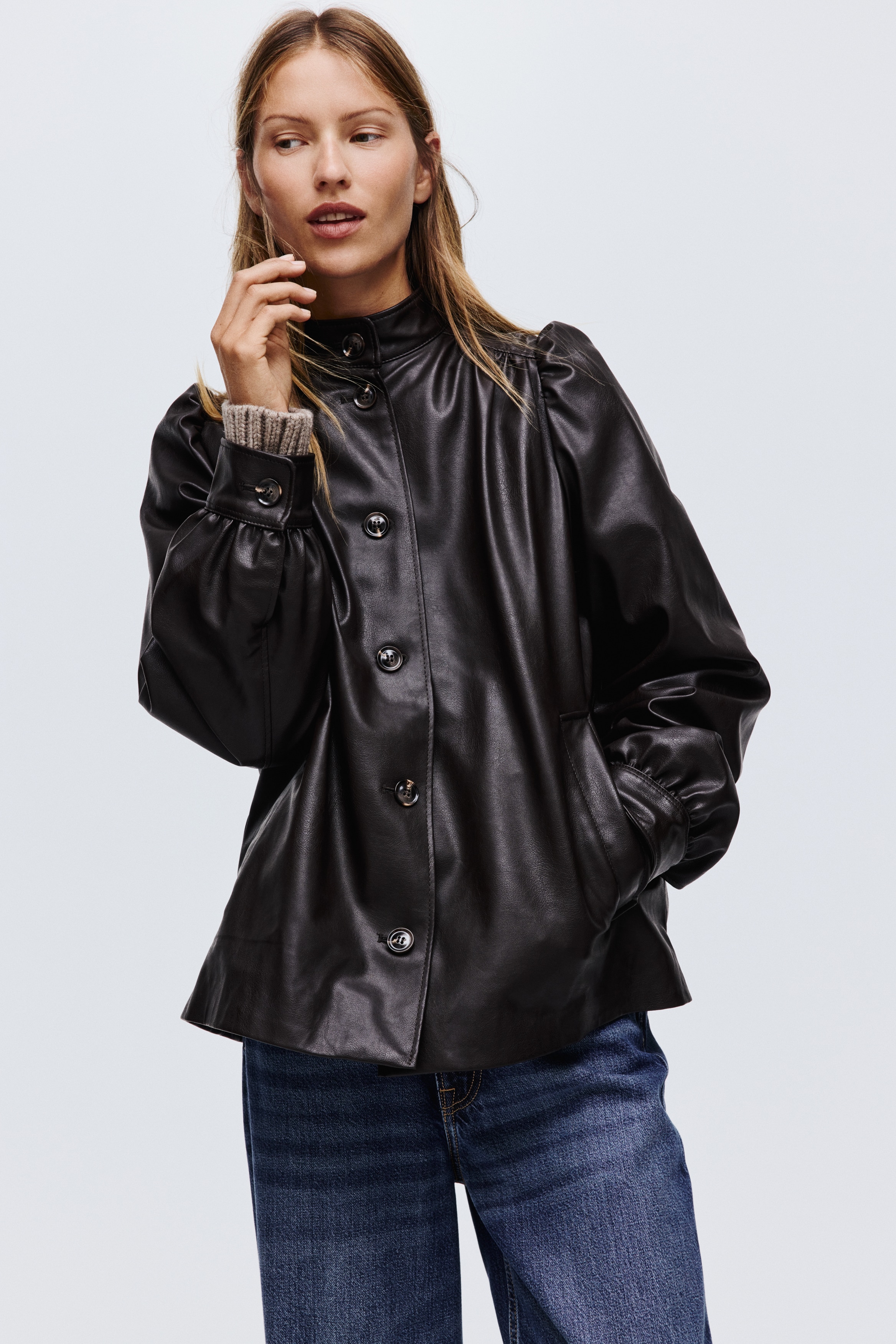 コーティングジャケット - ダークブラウン - レディース | H&M JP