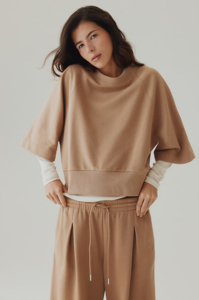 Sweatshirt-Dunkelbeige - 4