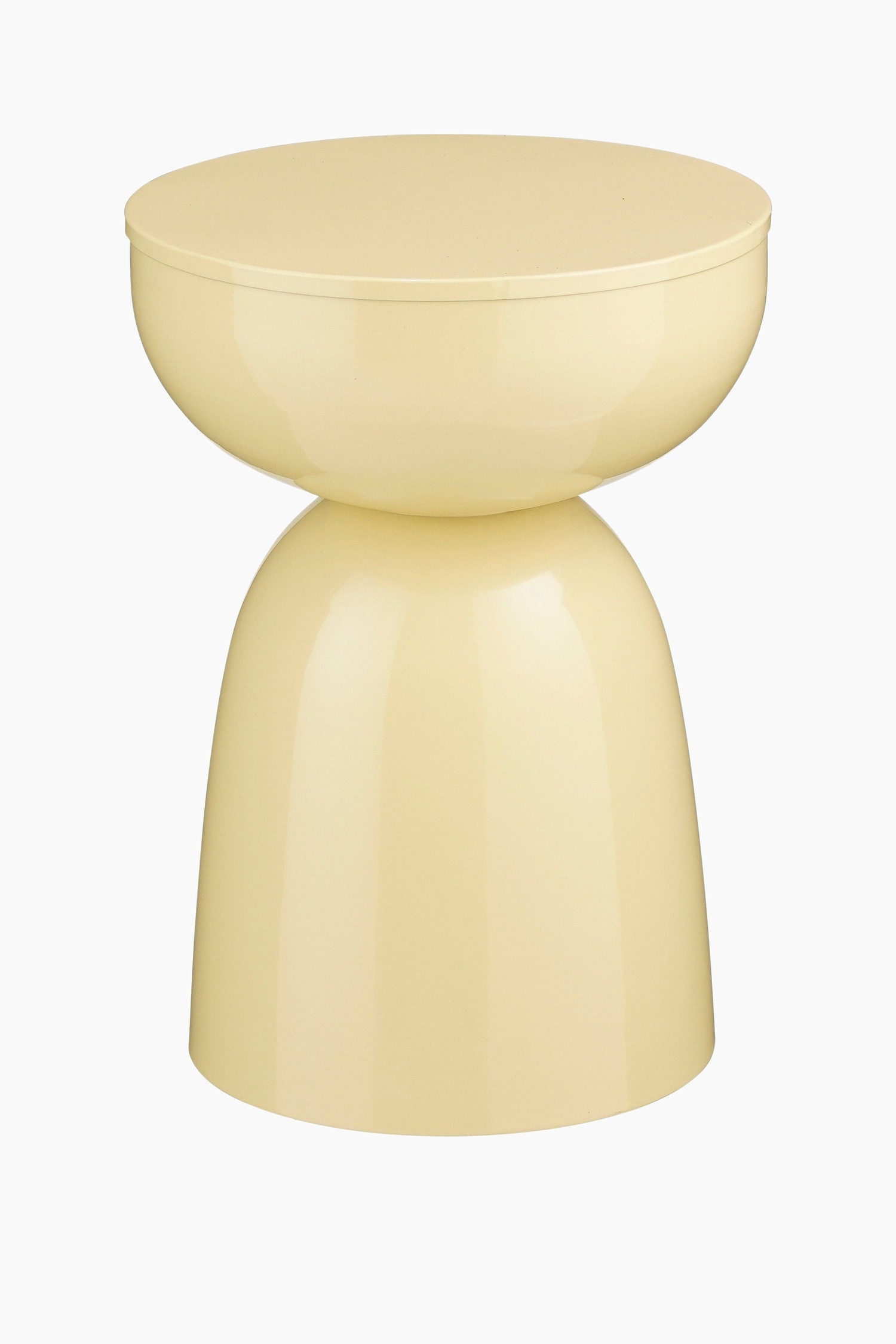 Mesa Lateral De Metal - Bege/Laranja/Amarelo Ocre/Preto/Off-white