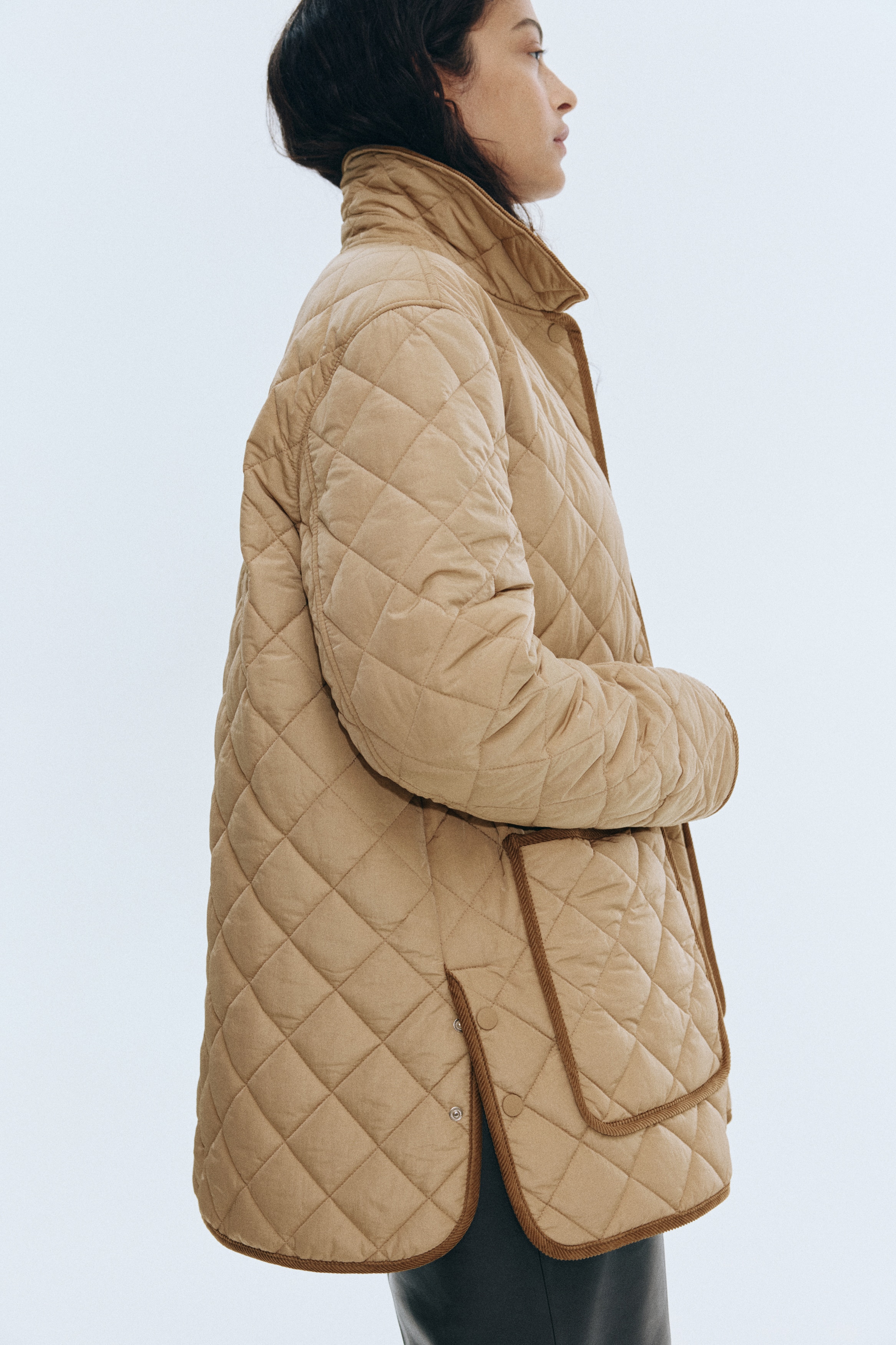 キルティングジャケット - ベージュ - レディース | H&M JP