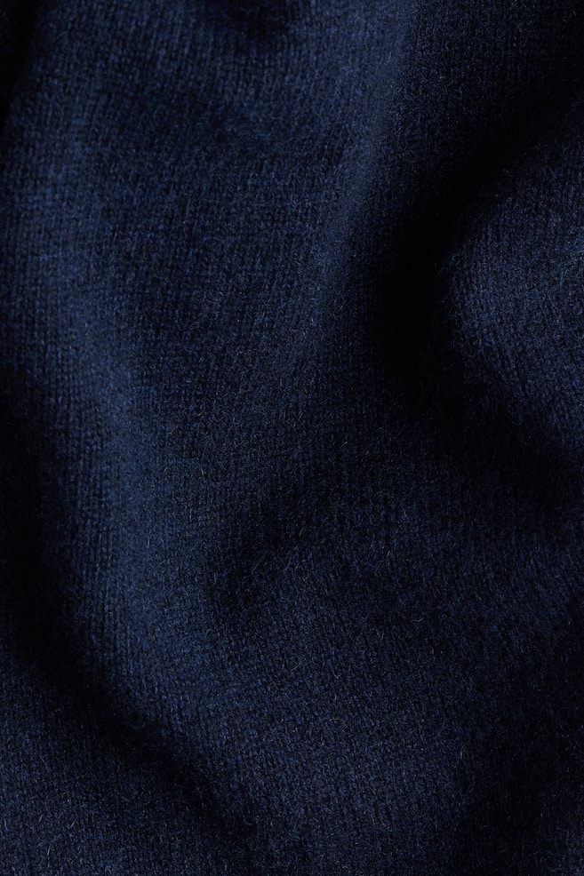 Cashmere-Blend Sweater - Navy blue/Cream - 4