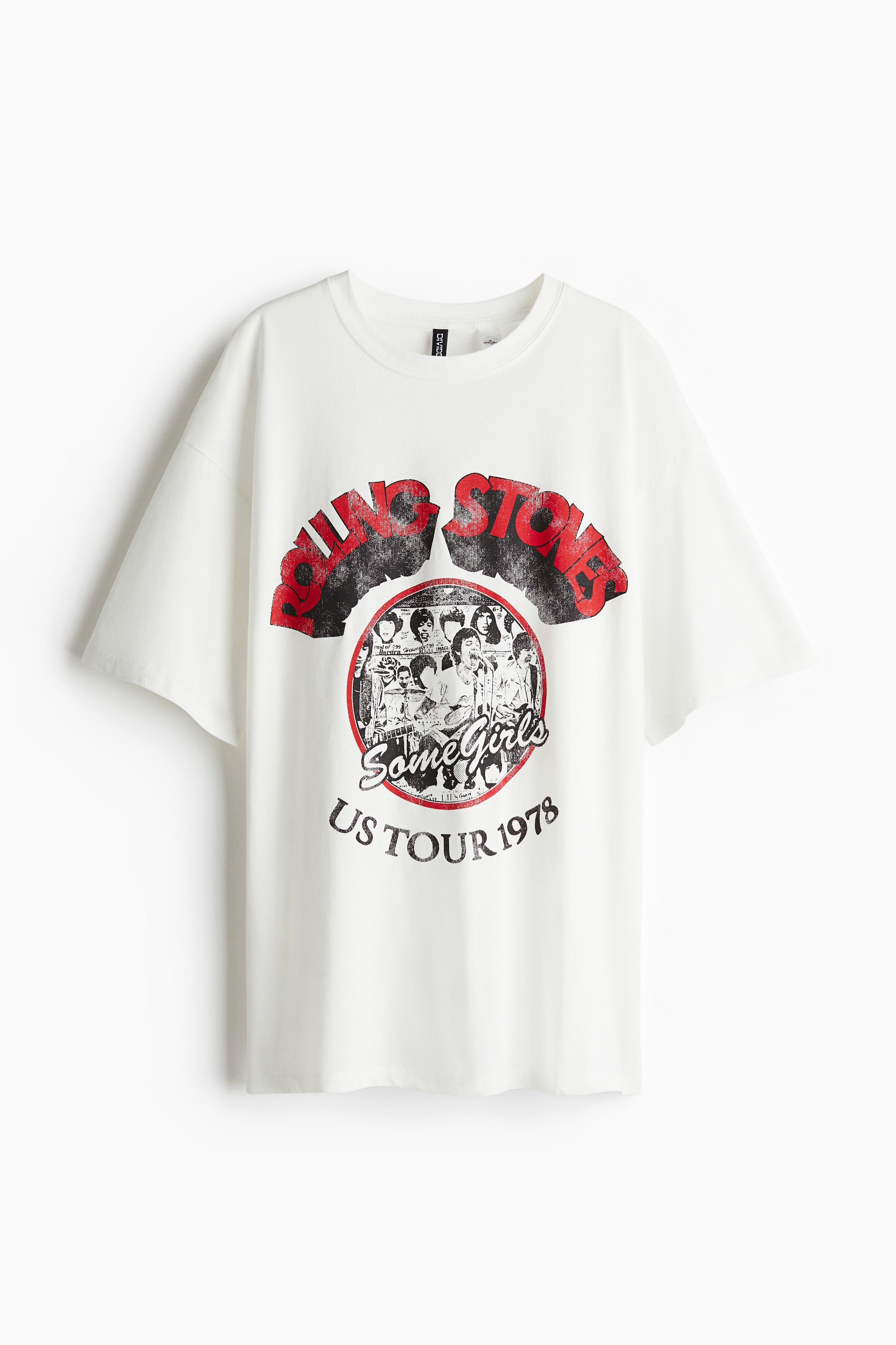 Oversized Print Tee - Cream/The Rolling Stones/Dark grey/Def Leppard/Black/Charli XCX/White/Dua Lipa/Grey/Soundgarden/White/Troye Sivan