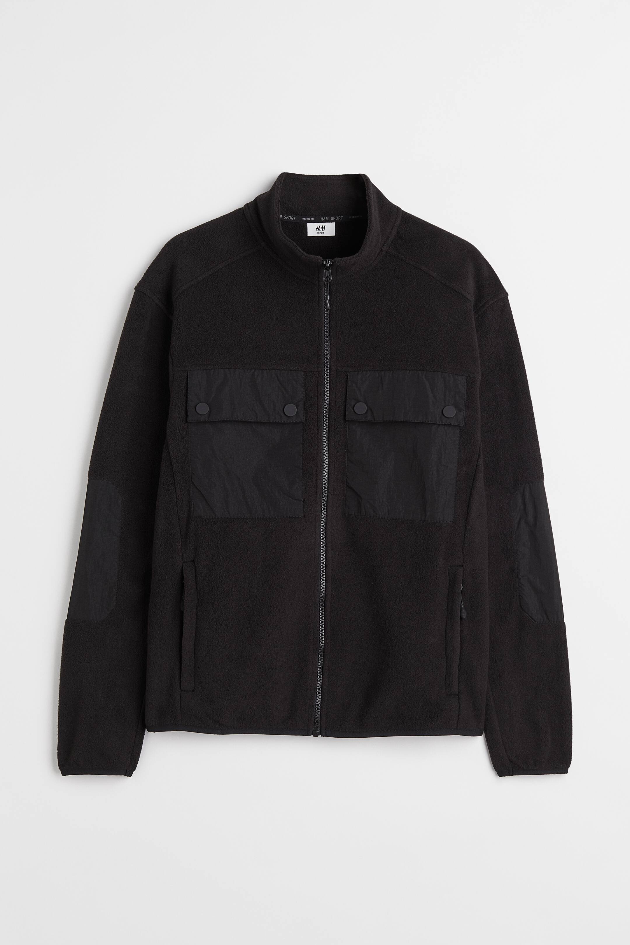 View larger image: Fleece outdoor jacket - Black - Men | H&M 1