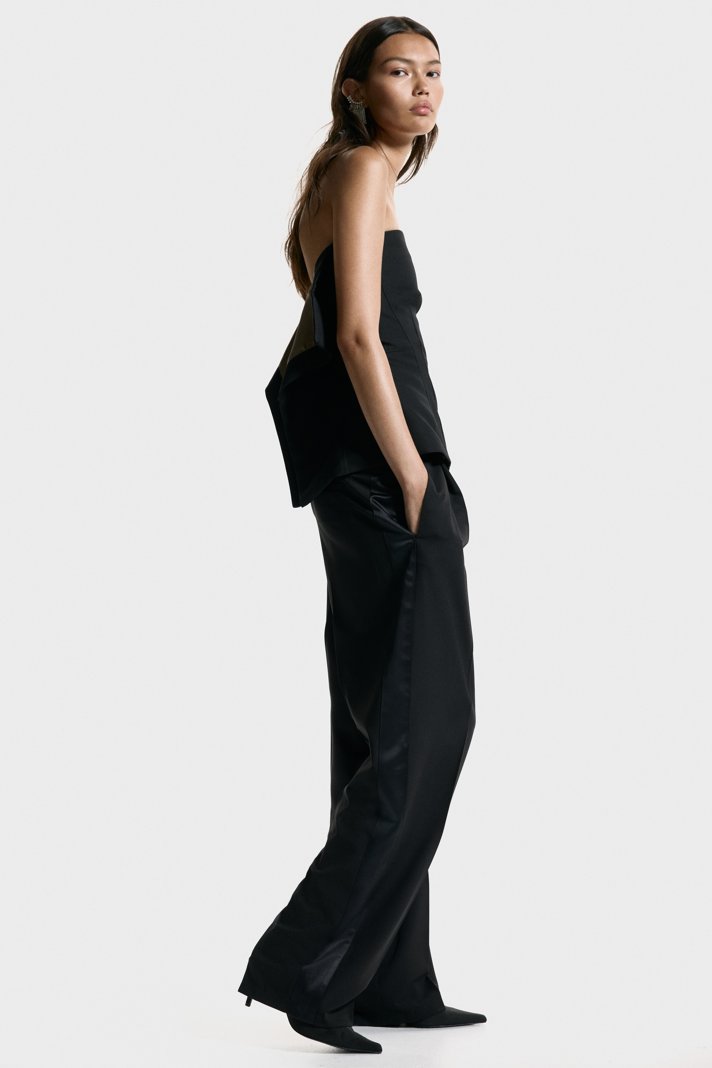 Open-back bandeau top