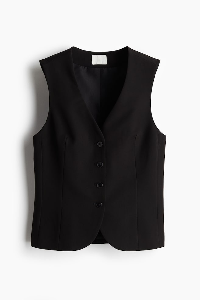 Suit Vest - Black - 1