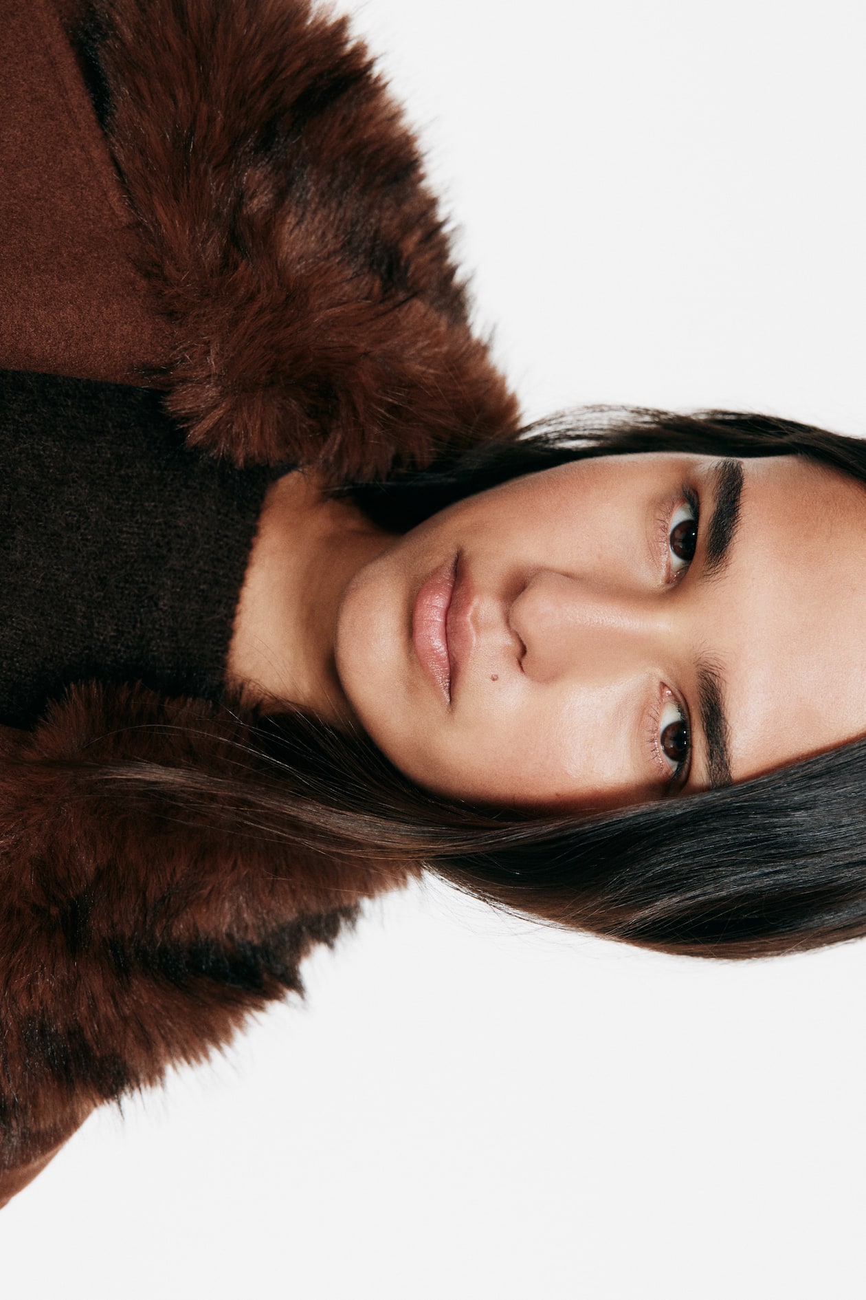 Pea Coat with Fluffy Collar - image 4