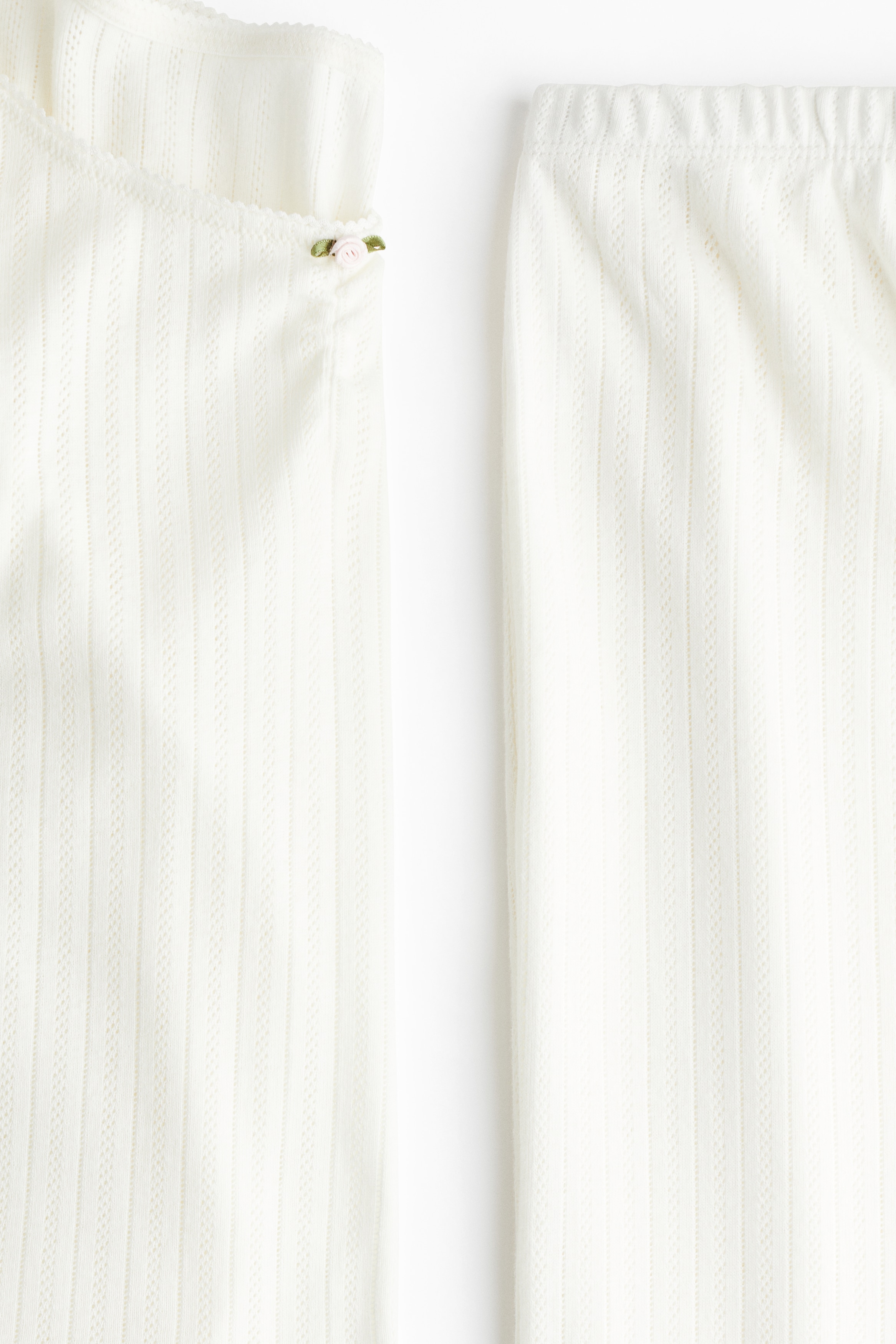 Cotton pointelle pyjamas