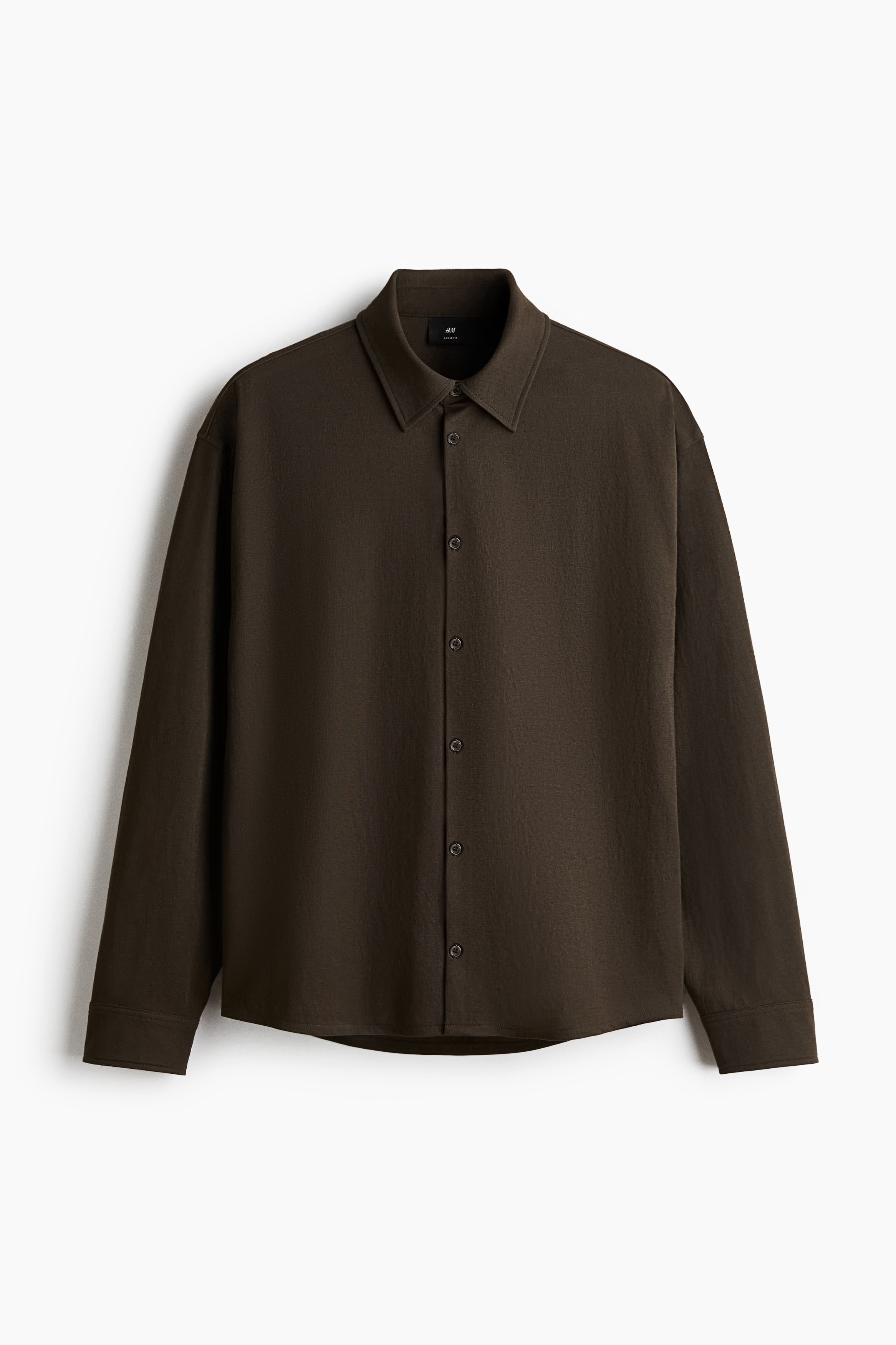 Loose Fit Shirt - Dark khaki green/Navy blue/Beige