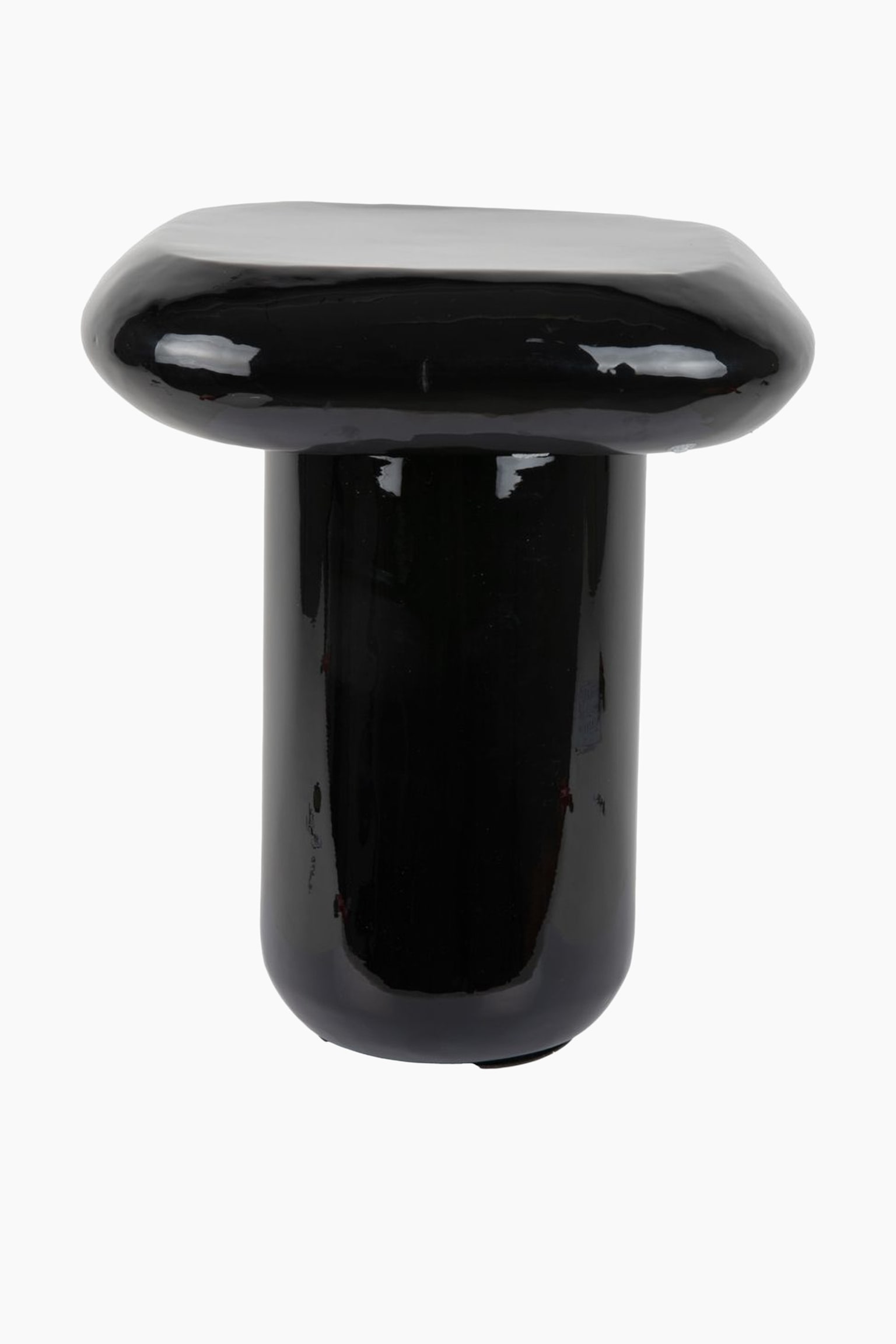 Roca High Beistelltisch - Schwarz/Weiß/Weiches Braun