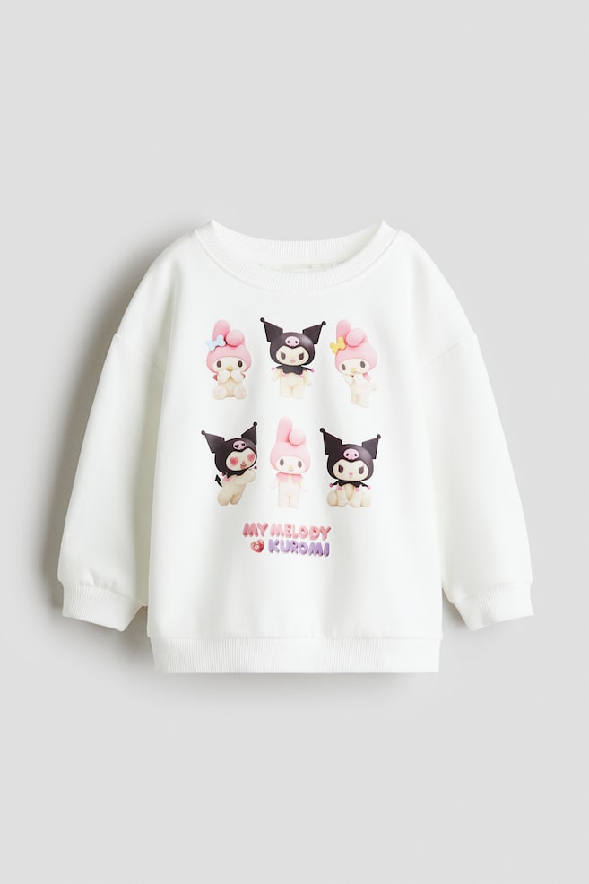 Bluza z nadrukiem - Biały/Kuromi/Biały/Hello Kitty/Biały/Myszka Minnie/Jasnoniebieski/Hello Kitty/Różowy/Świnka Peppa/Jasnoniebieski/Cinnamoroll/Jasnoniebieski/Kraina lodu - 1