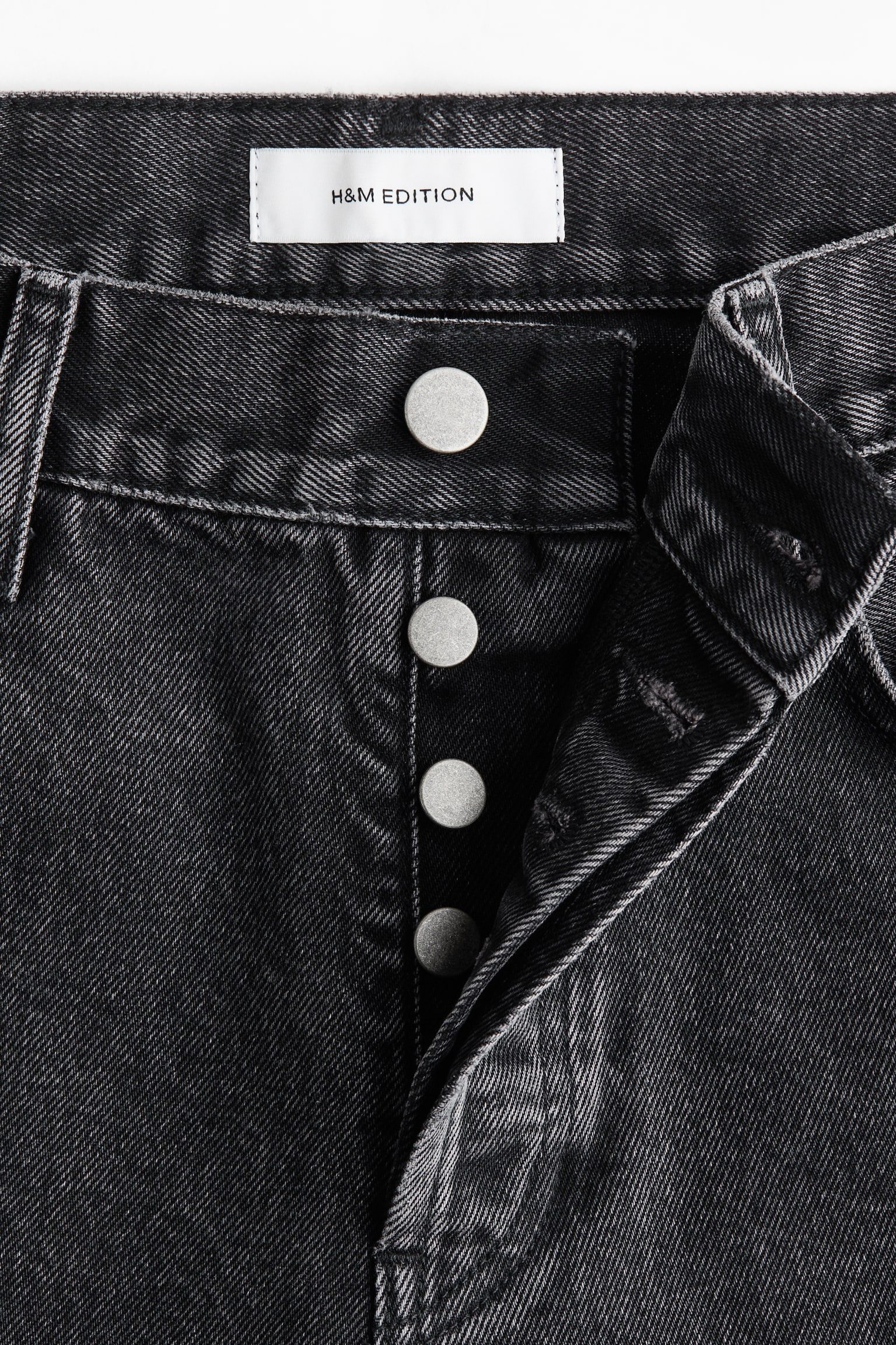 Женские джинсы H&M Straight Regular-Waist, цвет: Тёмный джинсовый серый — фото 7