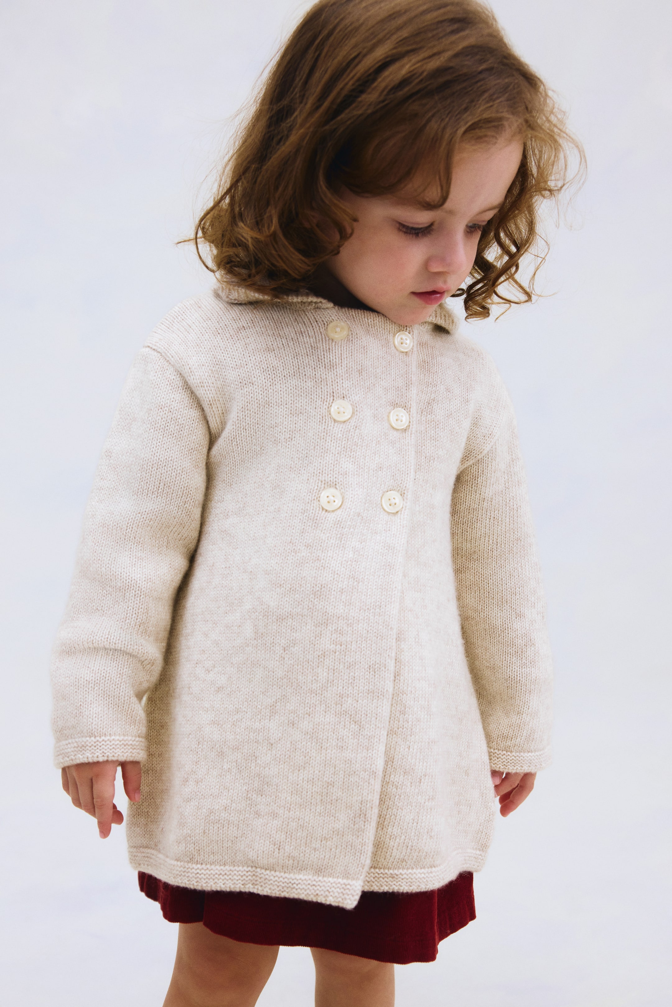 Agrandir l'image: Manteau trapèze en laine mélangée - Beige clair - ENFANT | H&M FR 1