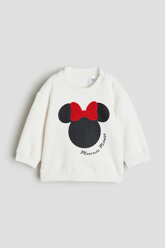 Sweatshirt med motiv - Hvid/Minnie Mouse/Grå/Mickey Mouse/Rød/Keith Haring - 1