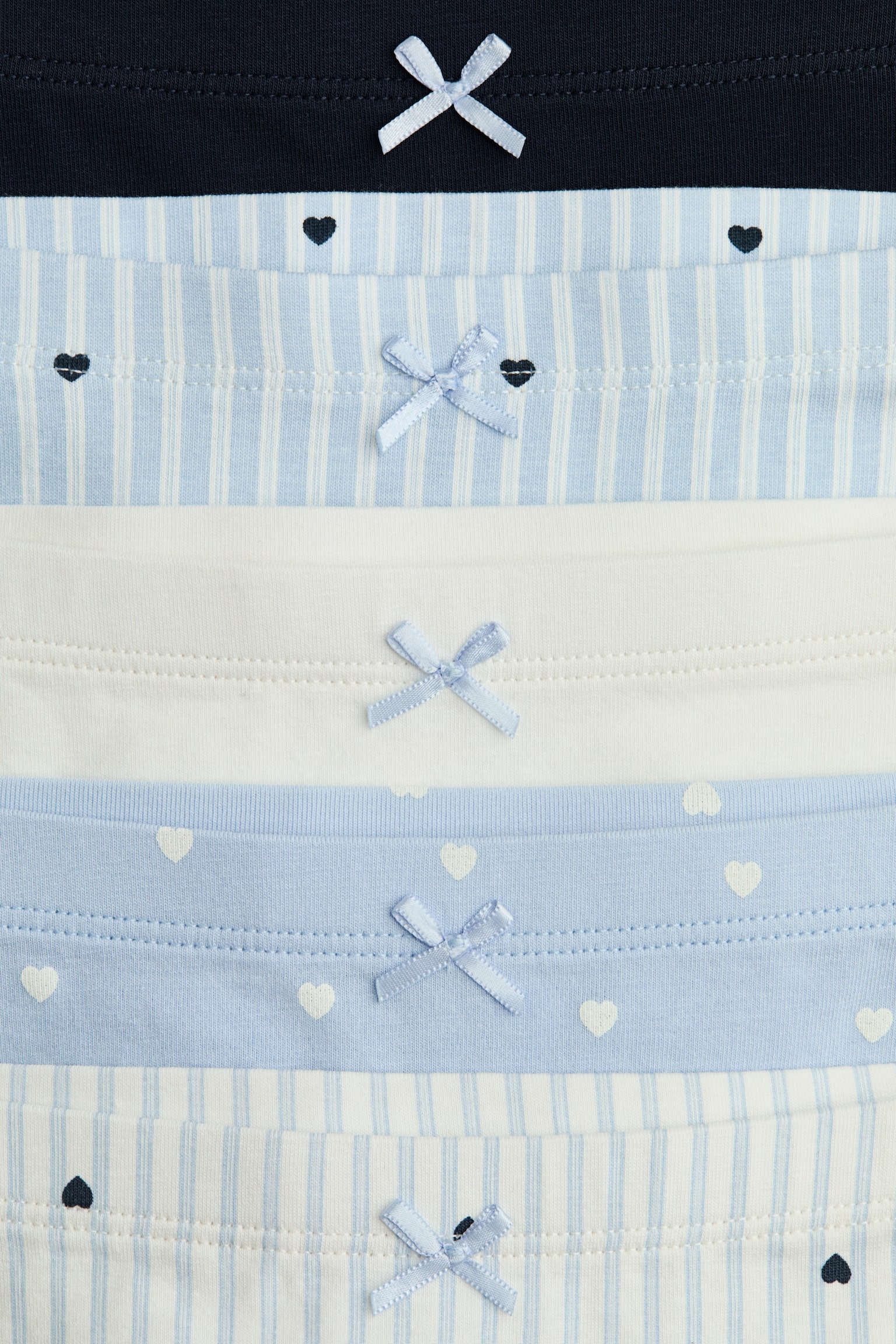 5-pack boxer briefs - Blue/Hearts/Dusty pink/Light grey/Light pink/Bows/Light pink/Hearts/Light pink/Light blue/Rainbows/Purple/Unicorns/Light turquoise/Unicorns/Purple/Unicorns - 2