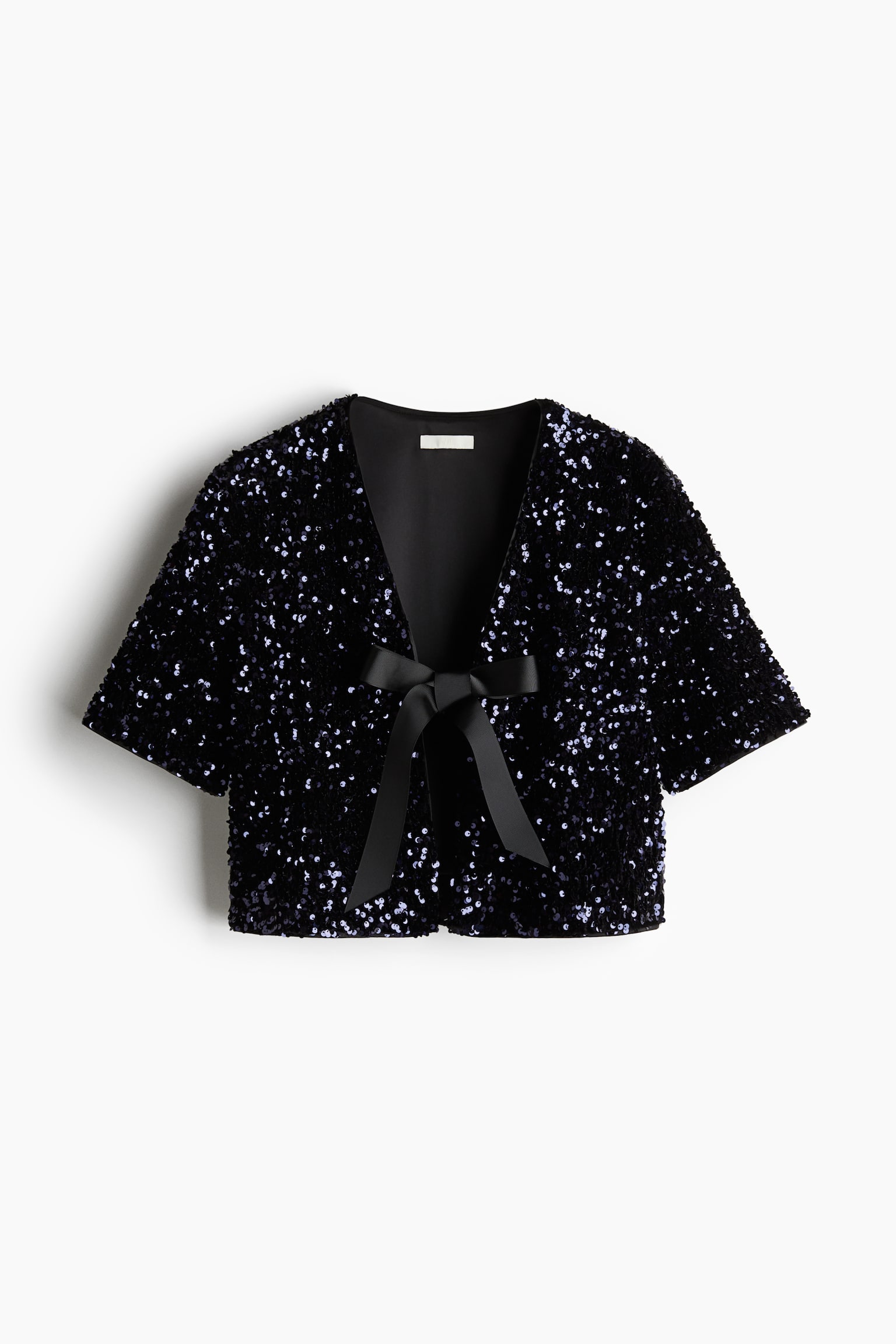 Sequined blouse - Navy blue/Dark grey/Black - 2