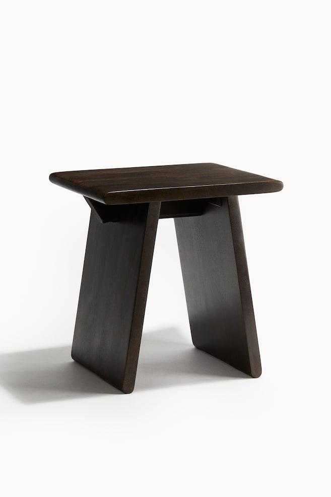 Mango wood stool - Dark brown - 1
