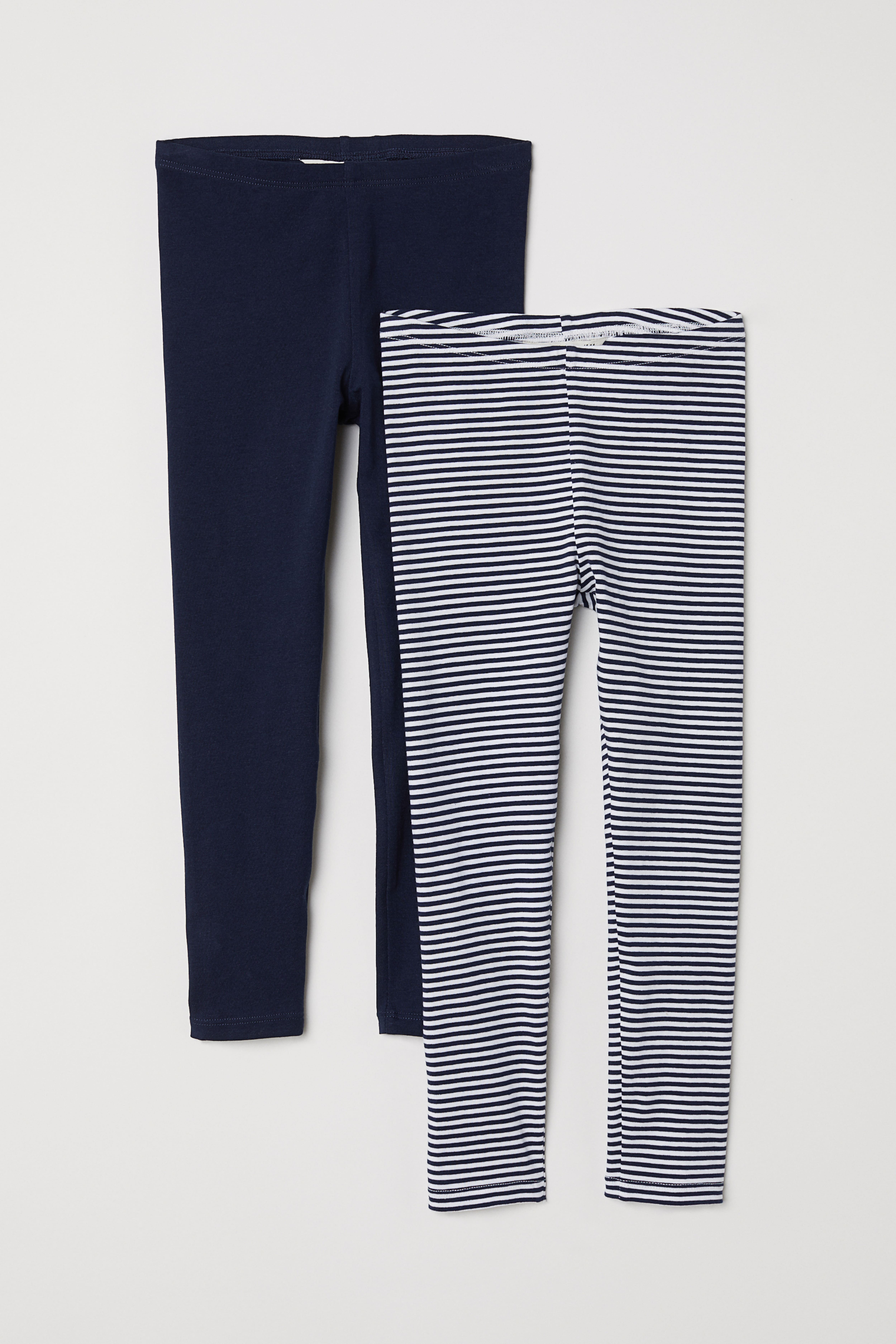 Blue striped leggings best sale