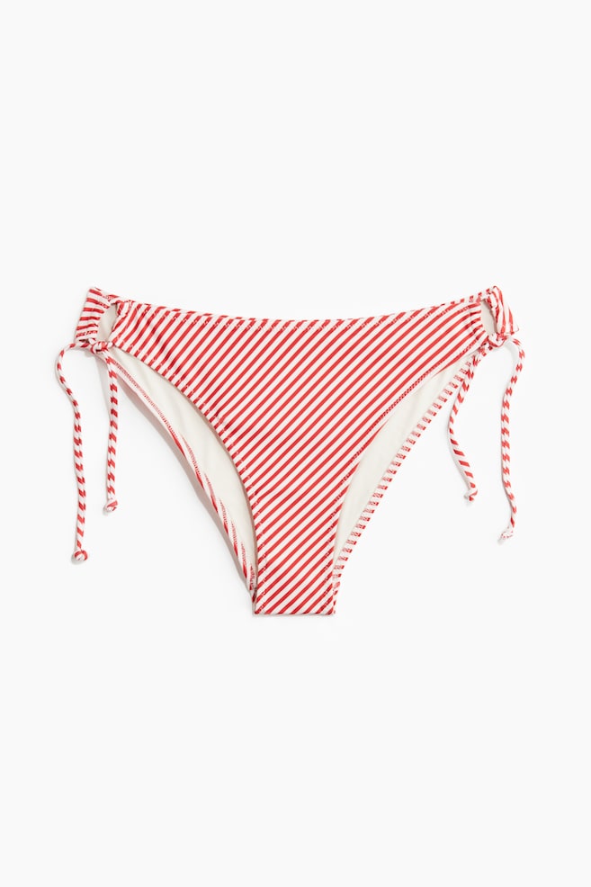 Tie tanga Cheeky bikini bottoms - White/Red striped/White/Blue striped/Black/Zebra print - 1