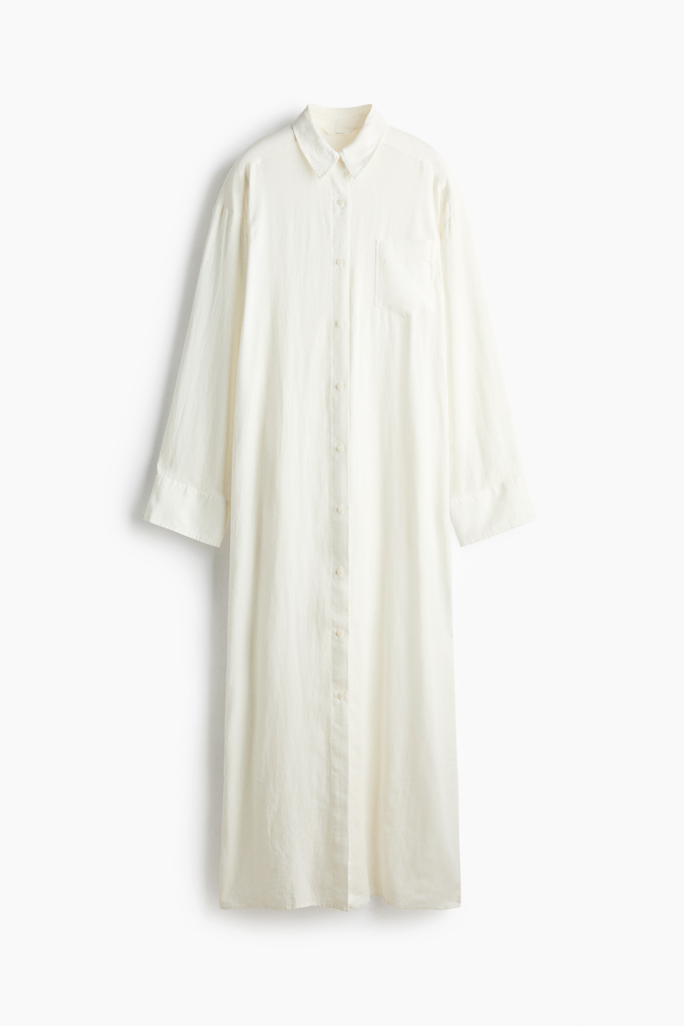 Linen-blend shirt dressModel