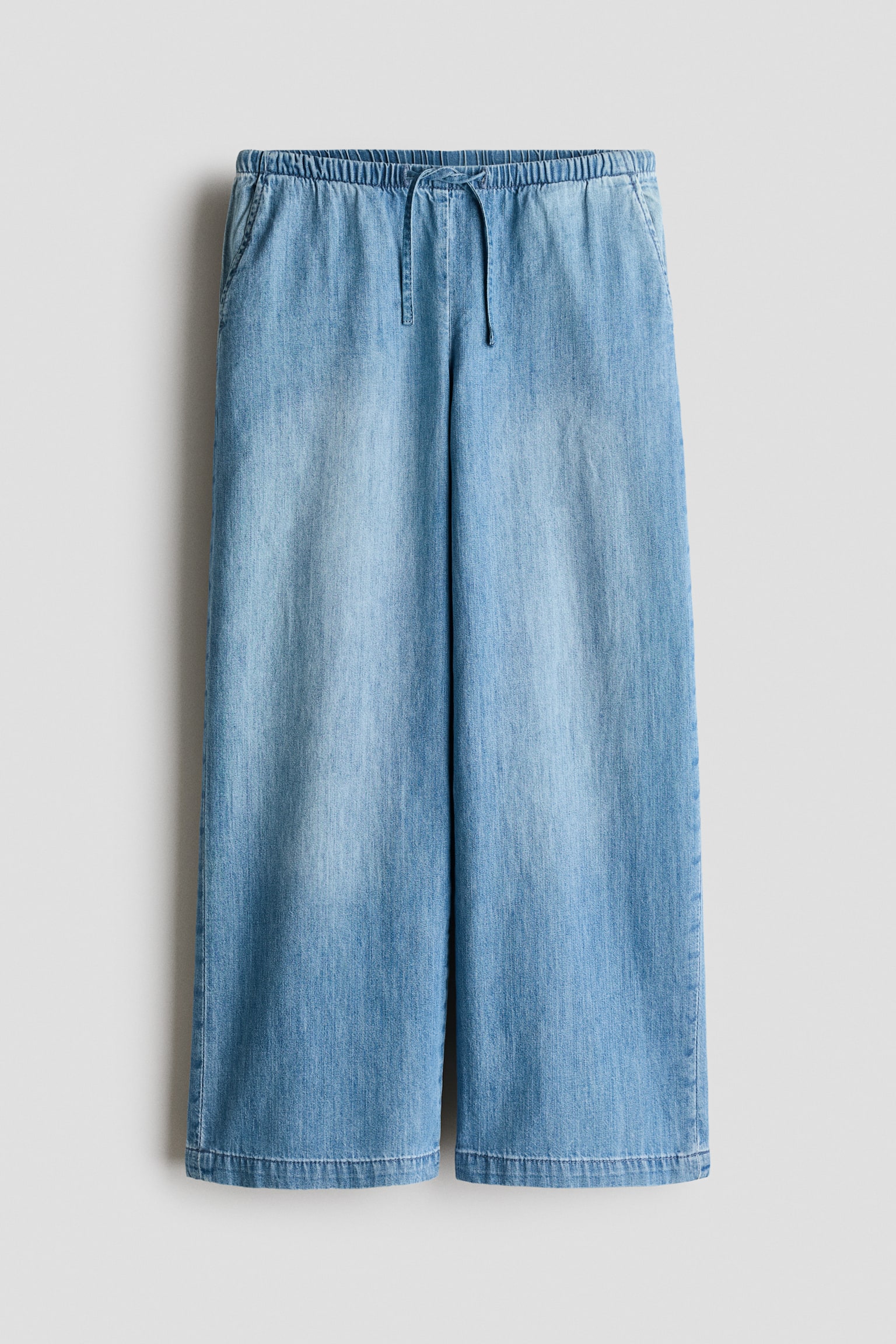 Wide Leg Jeans - Azul denim/Azul denim claro
