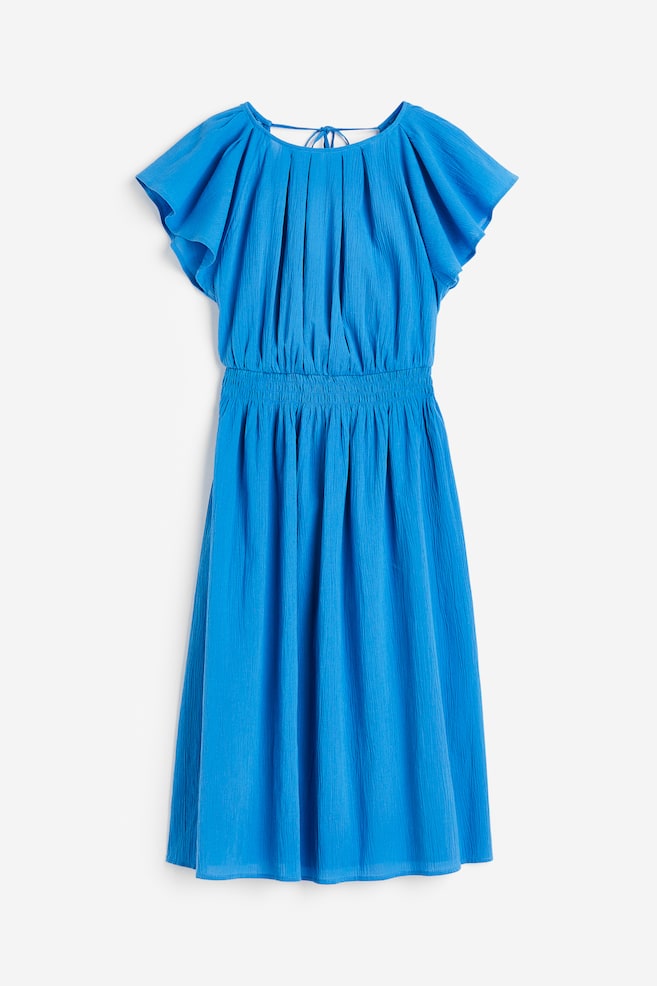 Crinkled cotton dress - Blue/Black/Patterned/Pink - 2