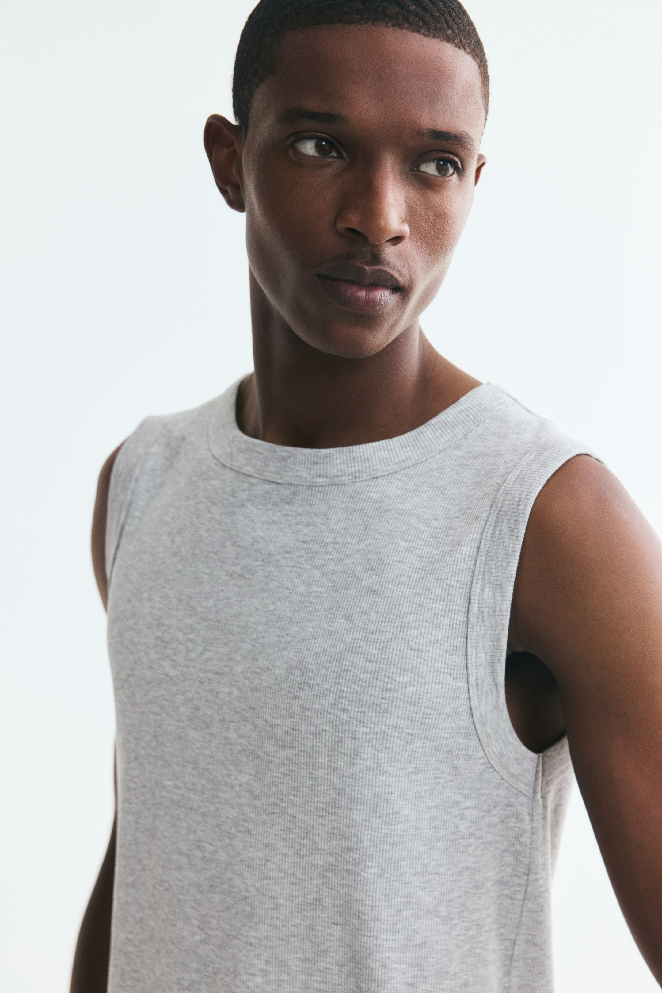 Slim-Fit Ribbed Tank Top