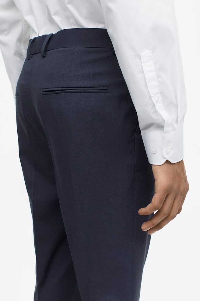 Skinny Fit Suit trousers - Dark blue/Burgundy/Grey/Beige marl/dc/dc/dc - 4
