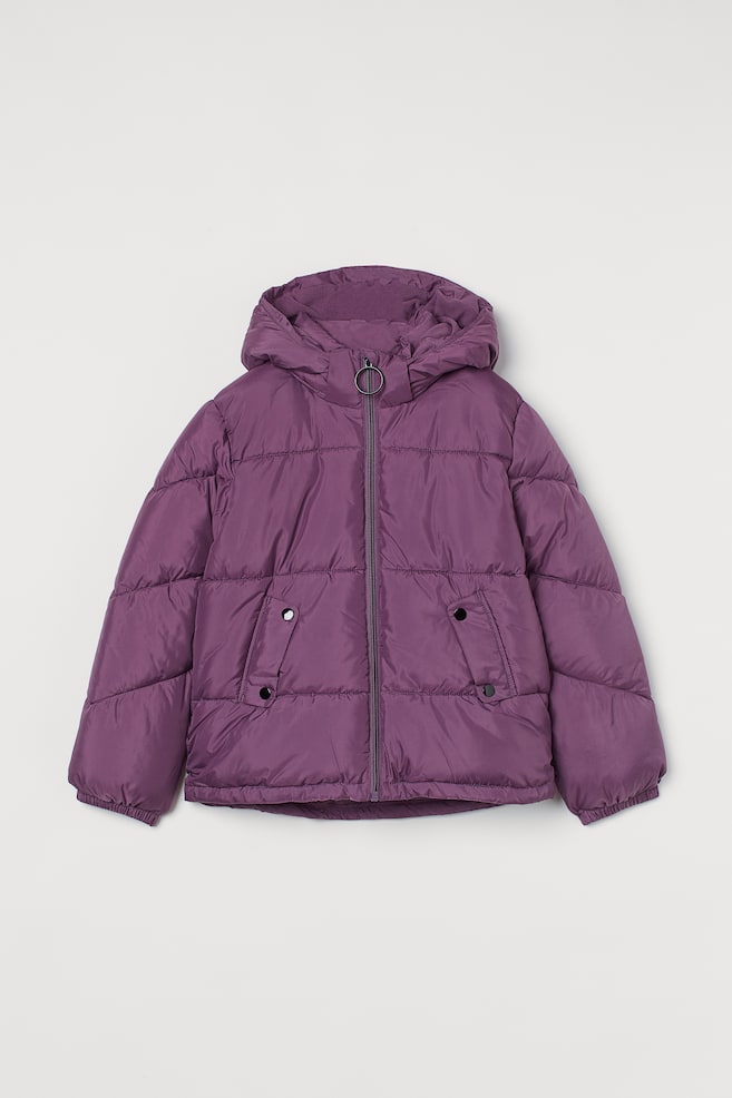 Water-repellent hooded jacket - Purple - 1