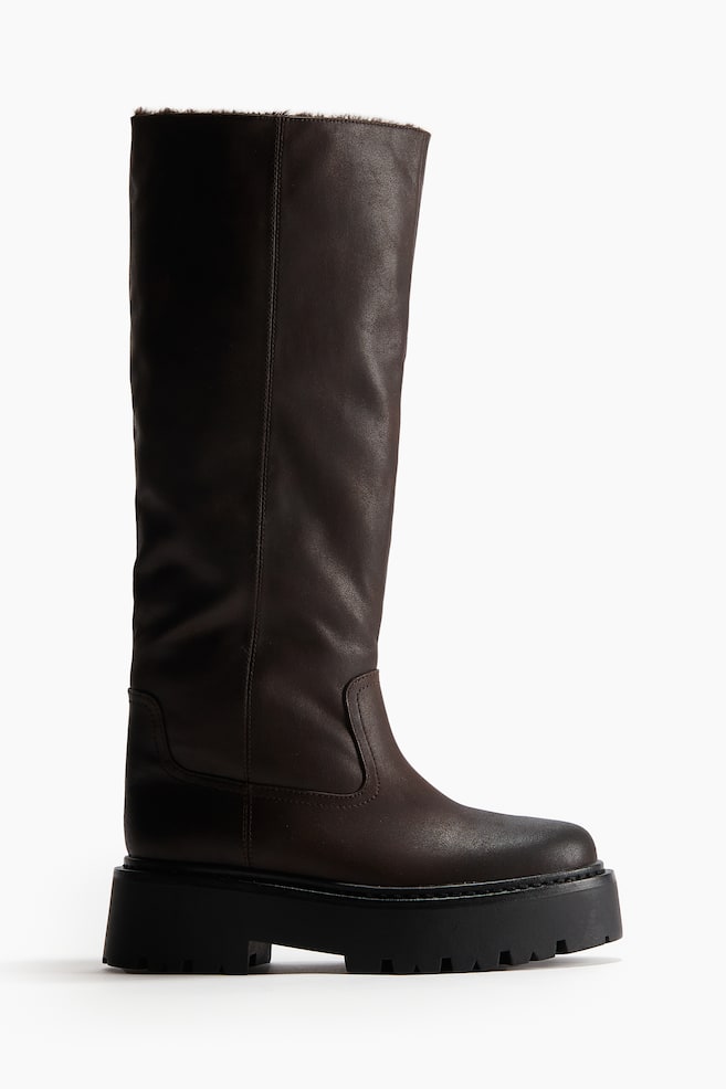 Bottes chaudement doublées - Marron foncé - 1