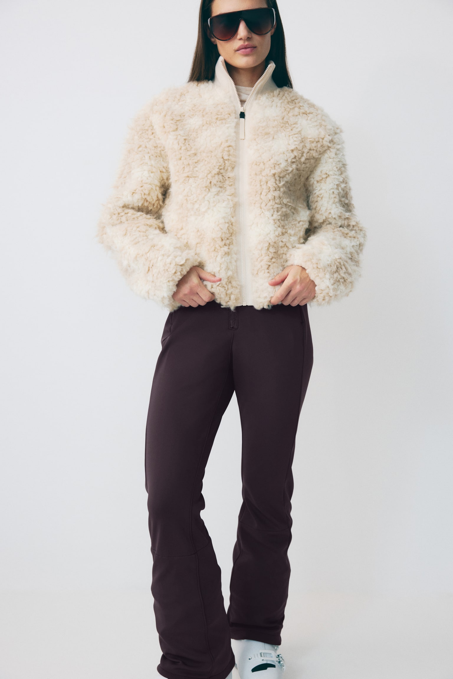 Water-repellent ski trousers - Aubergine purple/Black/Coffee bean brown/Plum red - 3