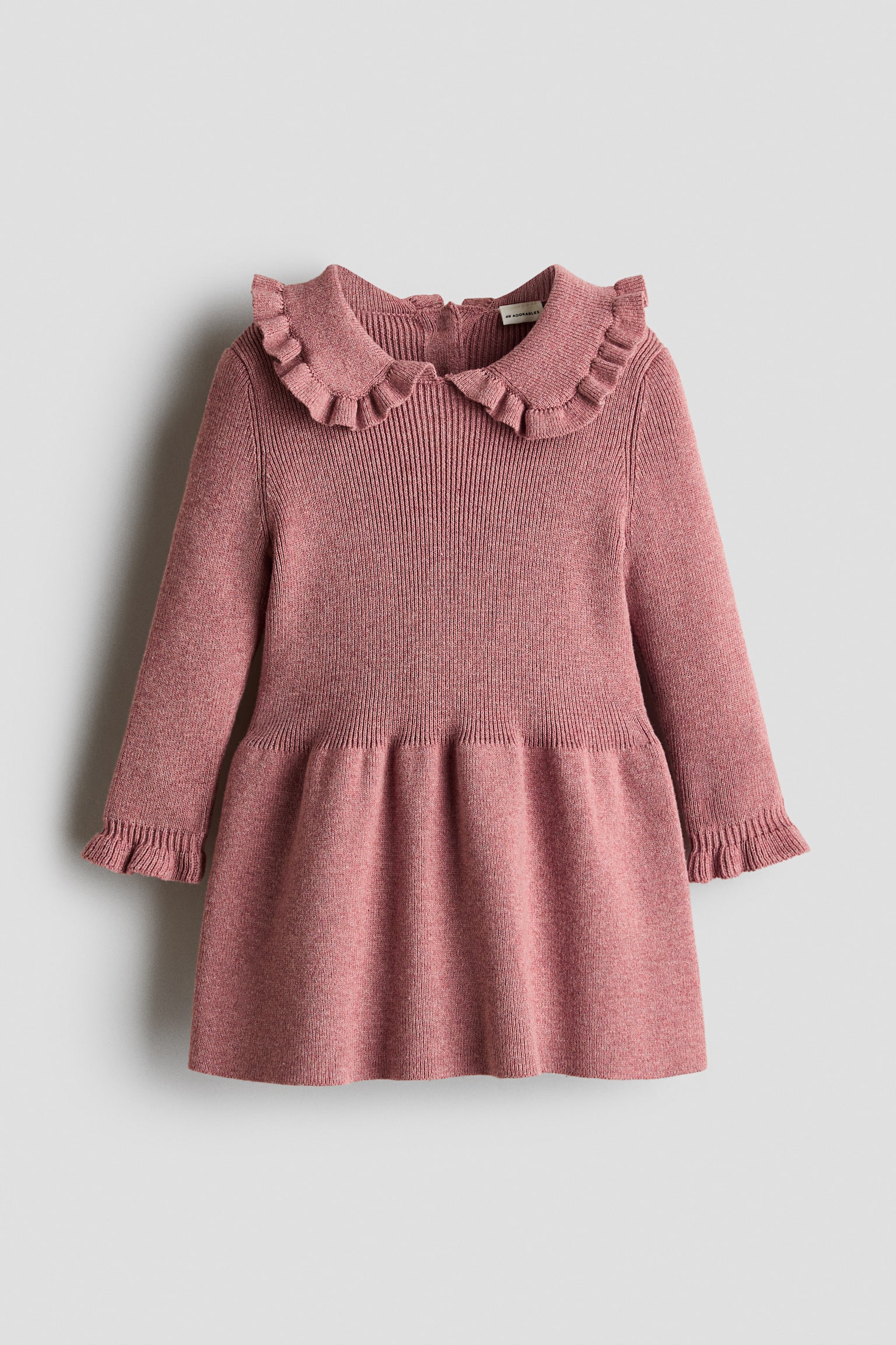 Robe en tricot de coton - Rose ancien - 1