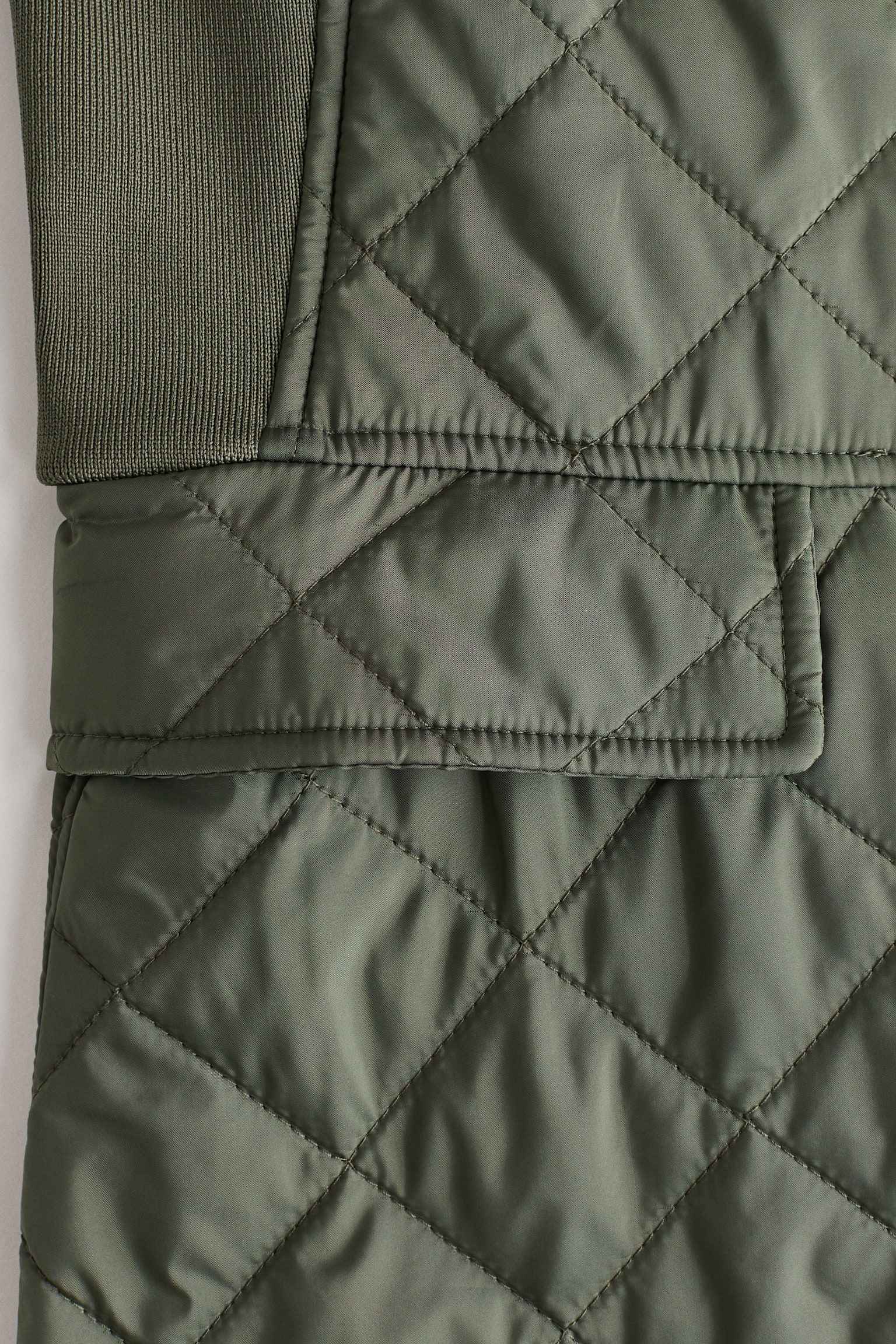 Lightly padded stable jacket - Khaki green - 3