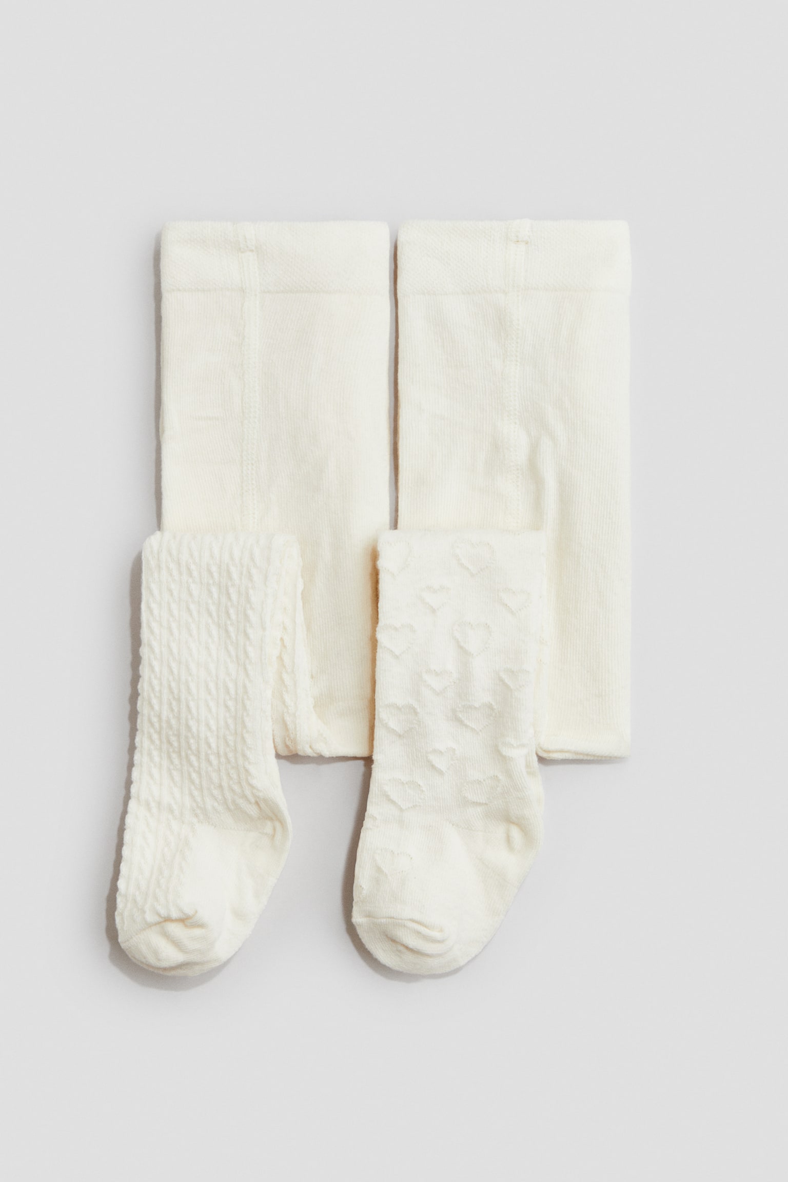 Calzamaglia in maglia strutturata 2 pezzi - Crema