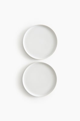 2-pack mellanstor tallrik i stengods