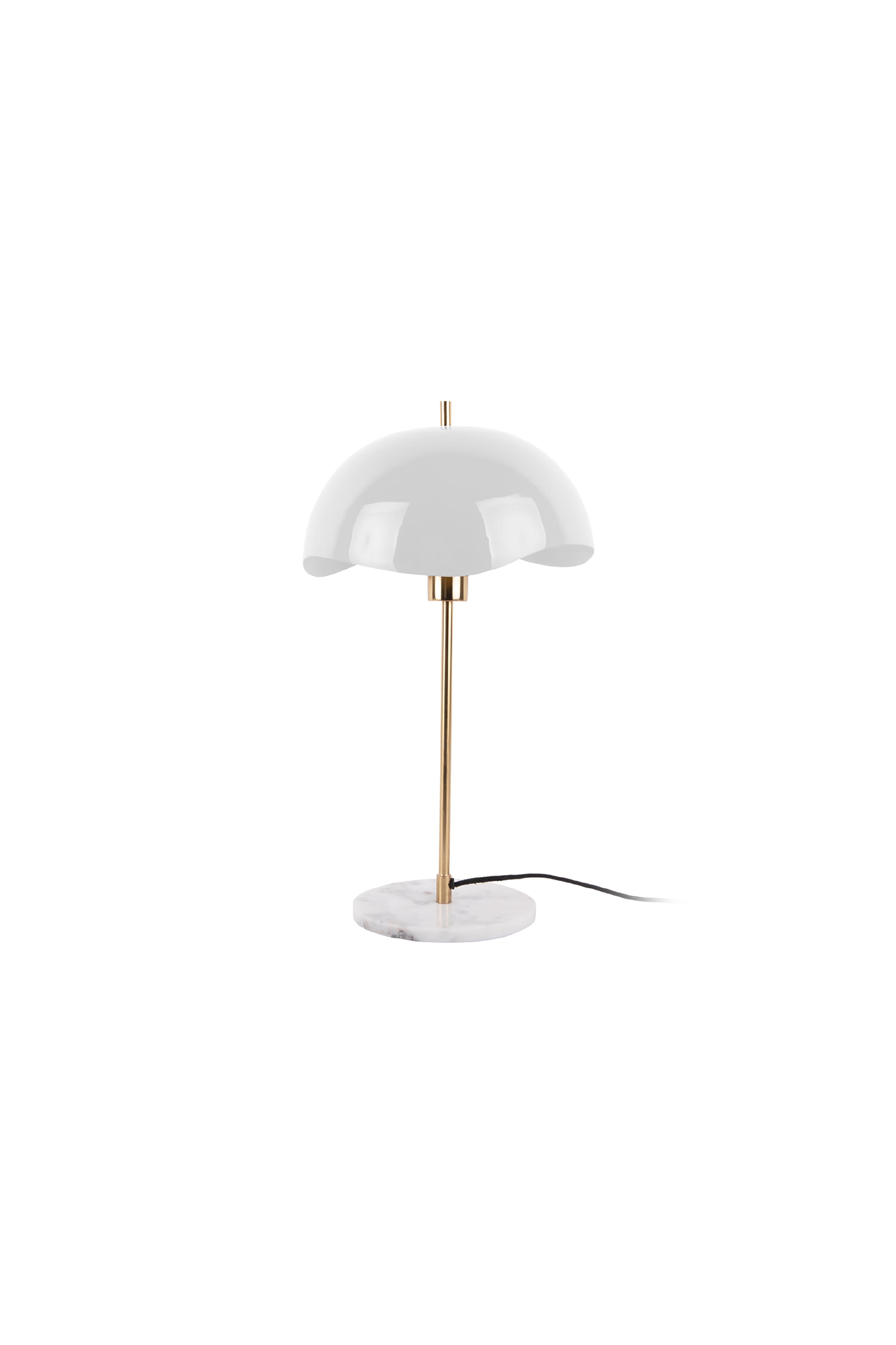 Leitmotiv - Waved Dome Table Lamp - Blanc